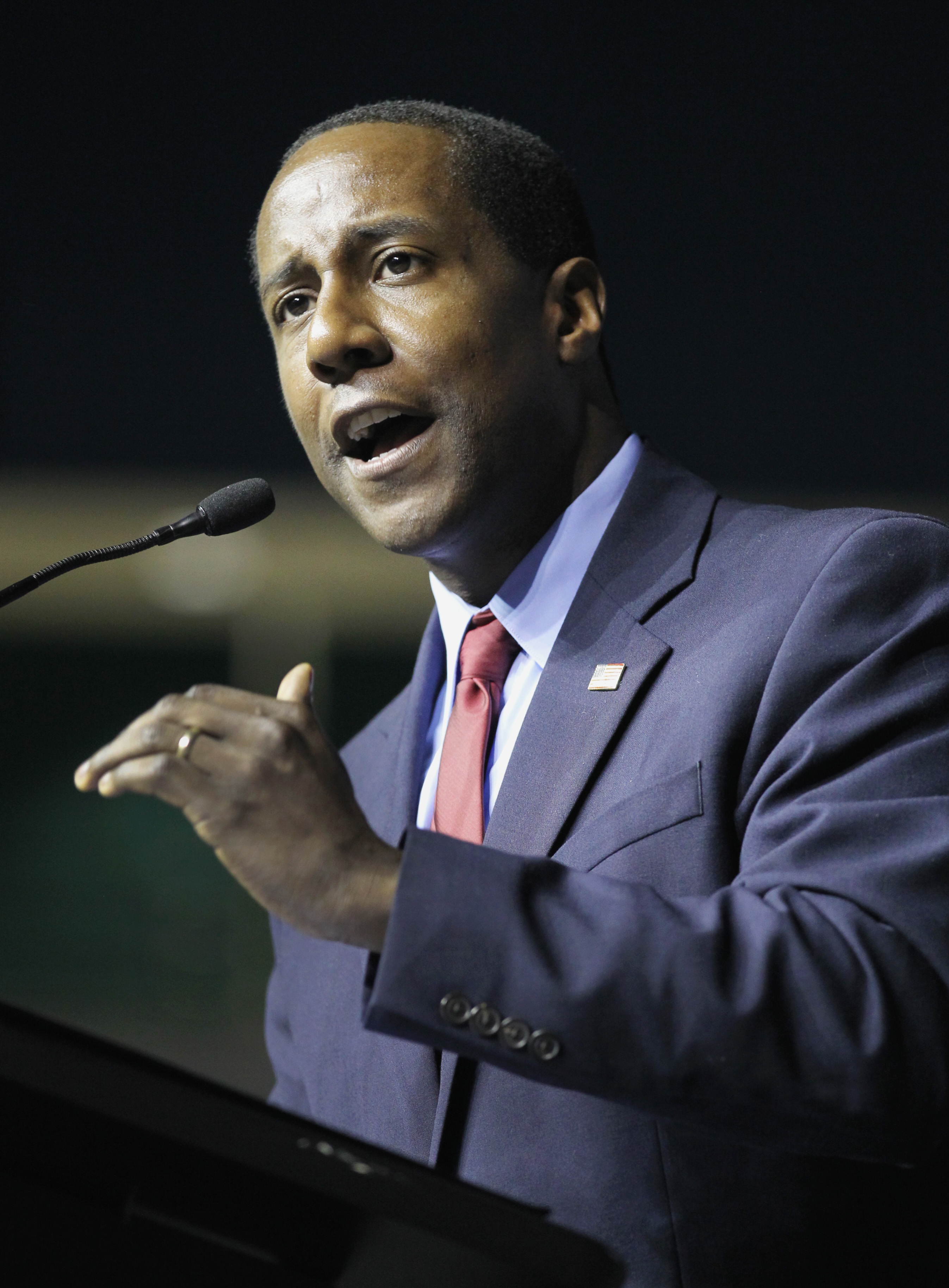 Setti Warren spoke at the Democratic State Convention in Lowell earlier this year.