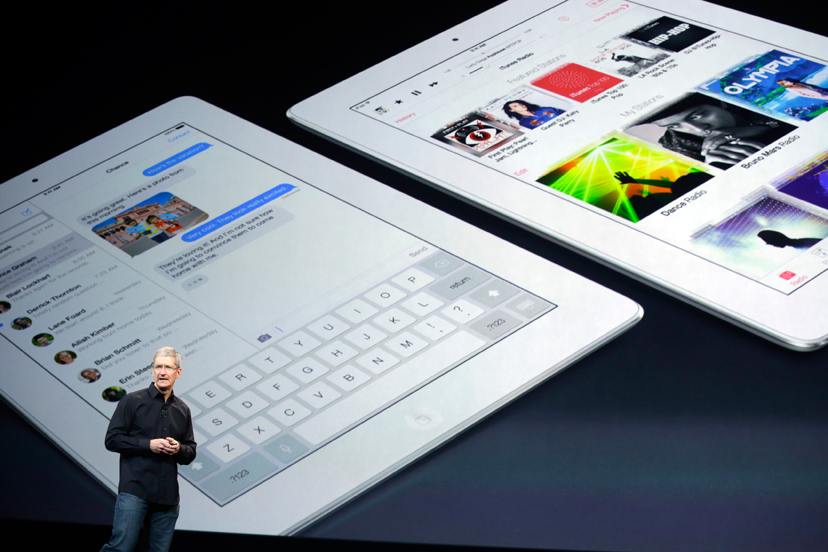 Apple’s chief executive, Tim Cook, spoke at Tuesday’s new product introduction in San Francisco.