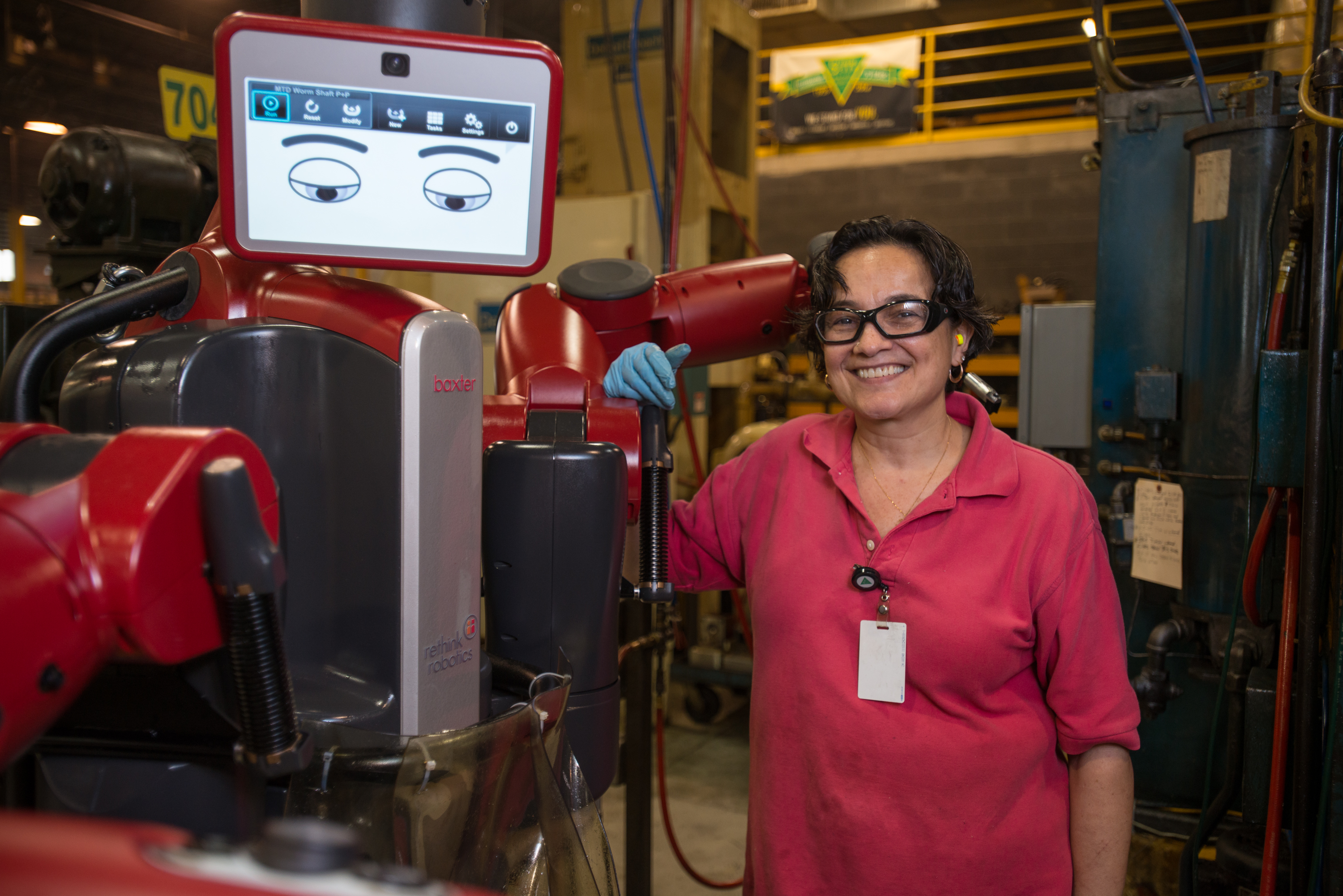 Baxter on the job at Standby Screw Machine Products Co. in Ohio.