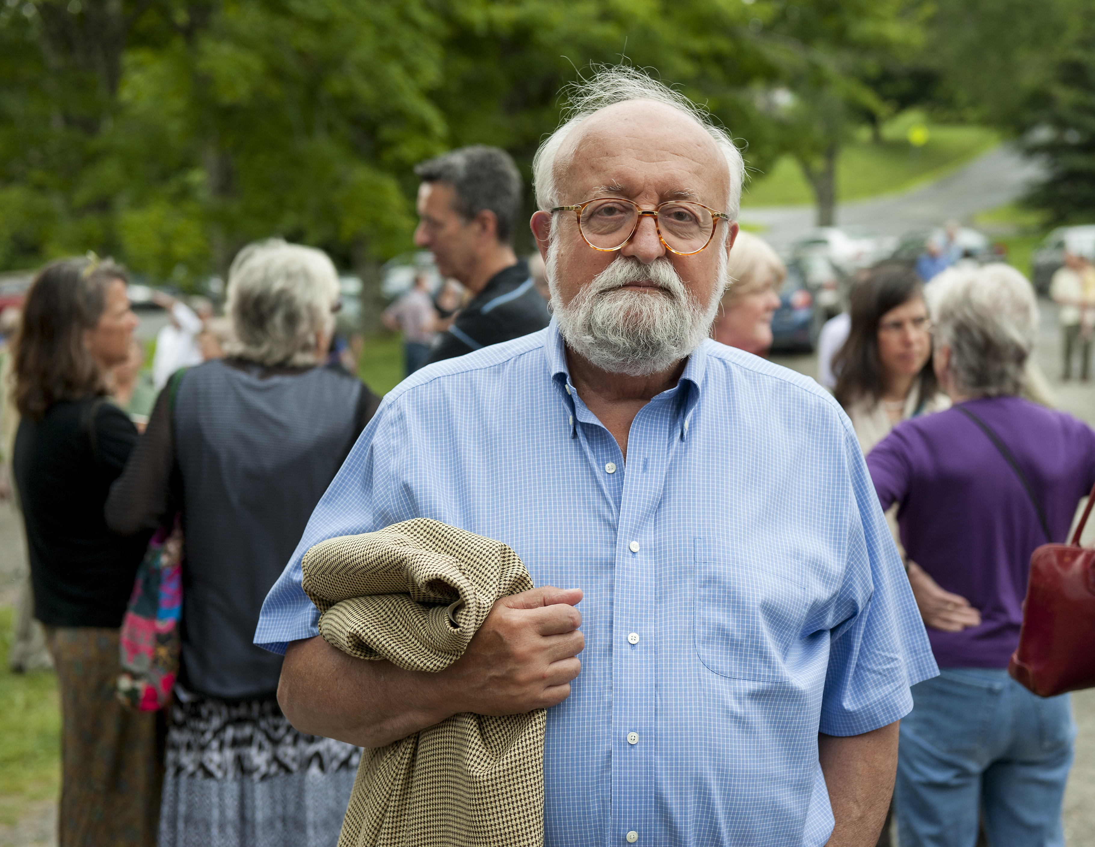 Composer Krzysztof Penderecki at intermission.