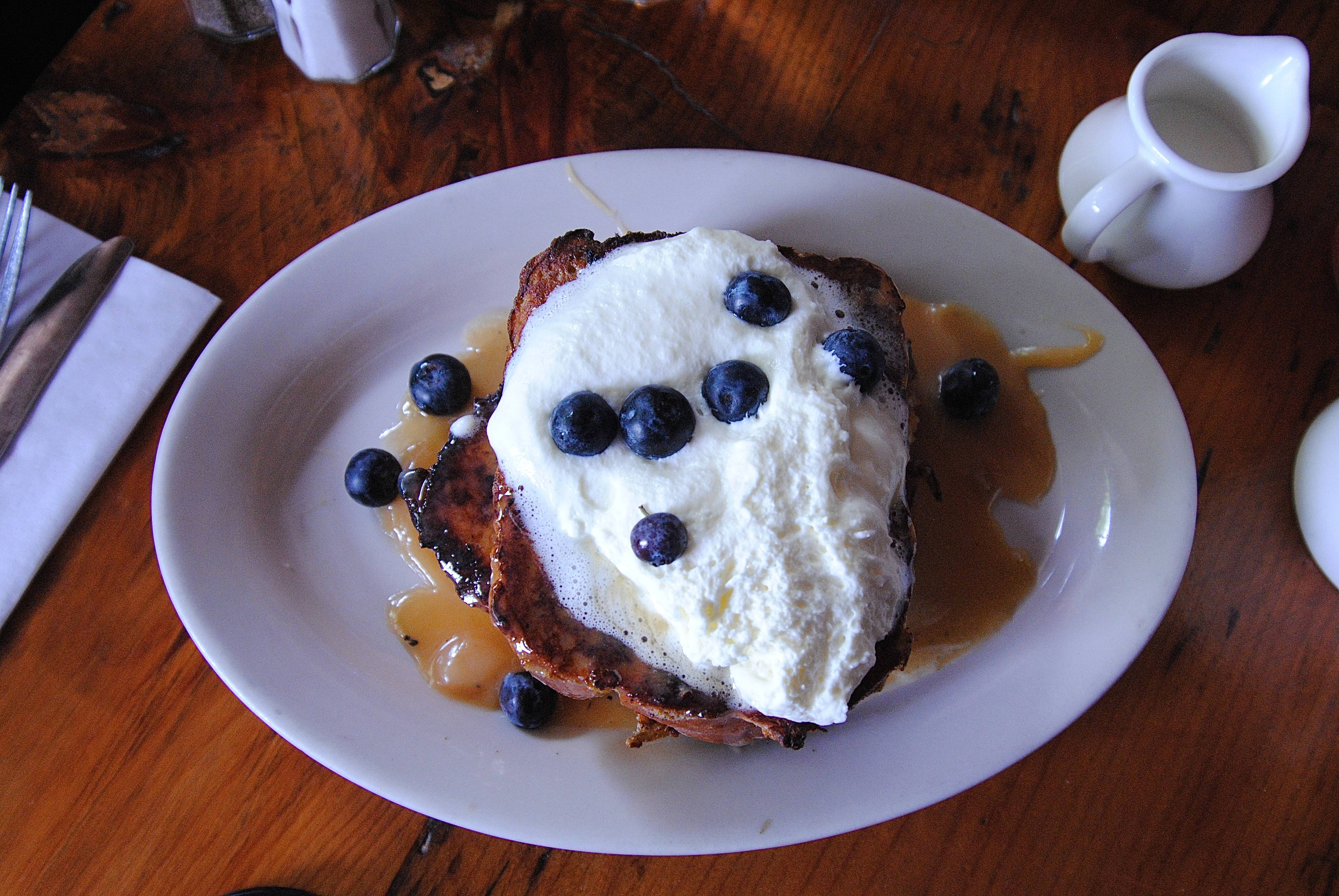 A review of The Haven in Jamaica Plain where the writer extolled on the toffee French toast.
