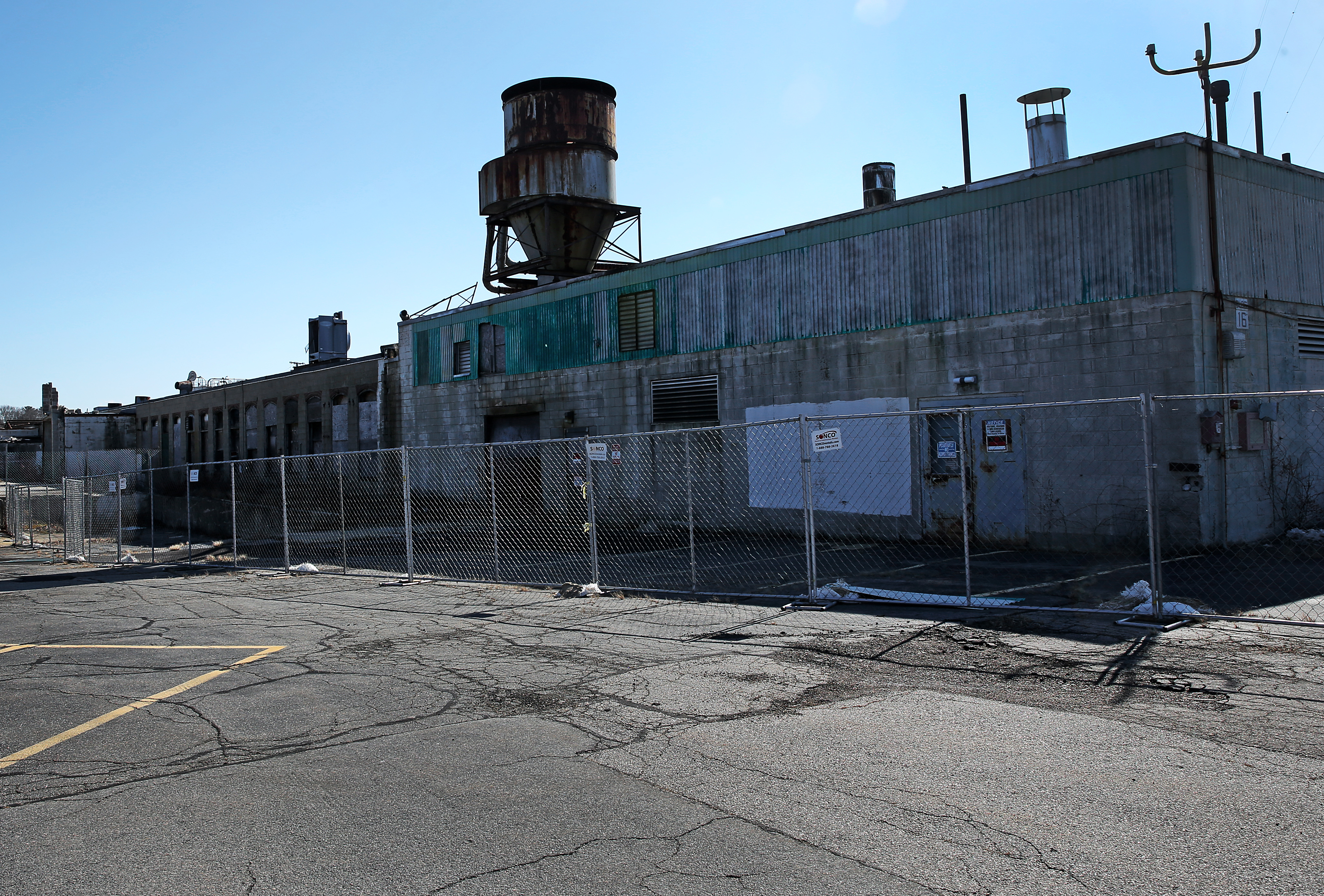 The site of the proposed Northland development project near 156 Oak St. in Newton.