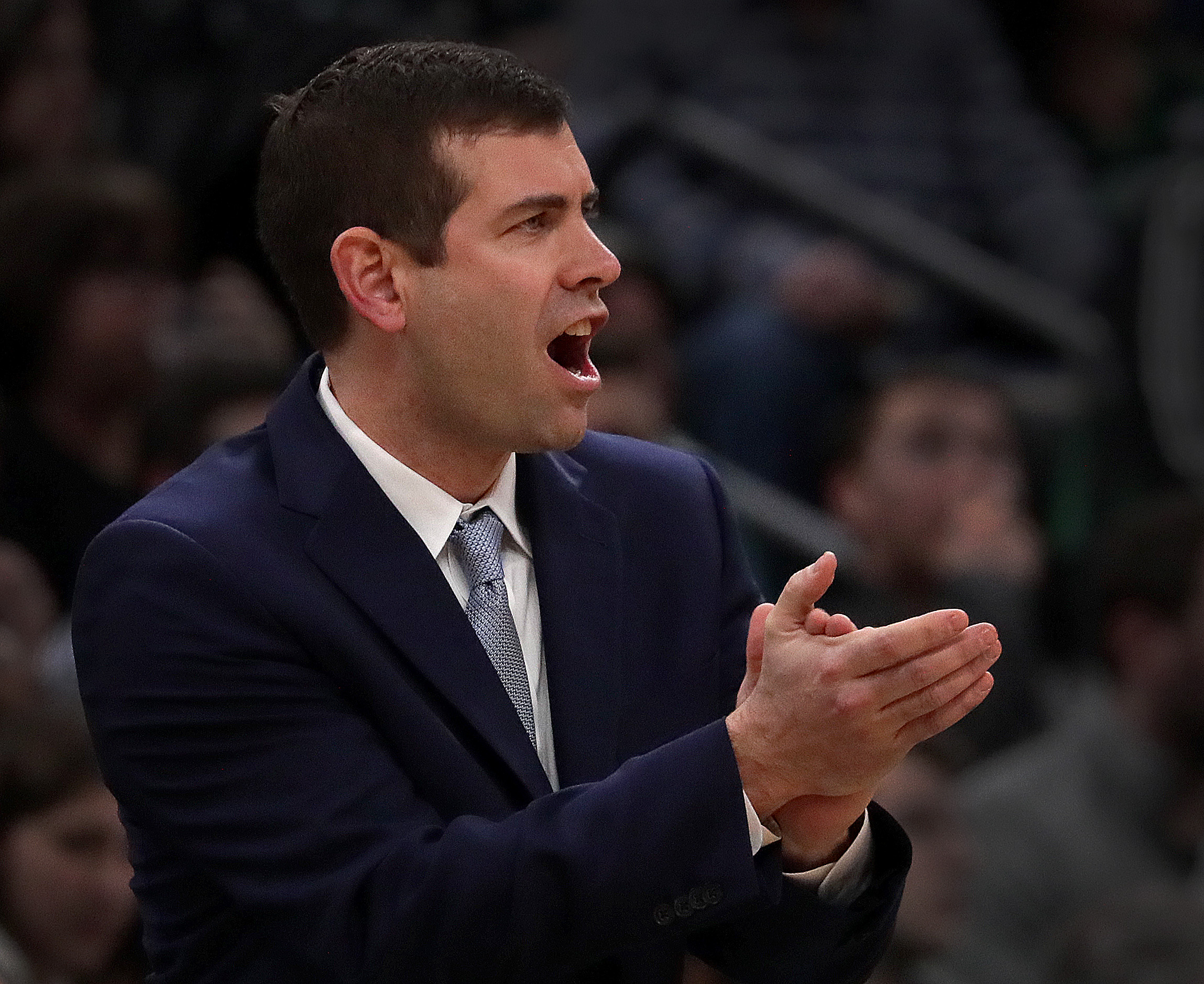 Celtics coach Brad Stevens is quick to applaud the Patriots’ Super Bowl run.