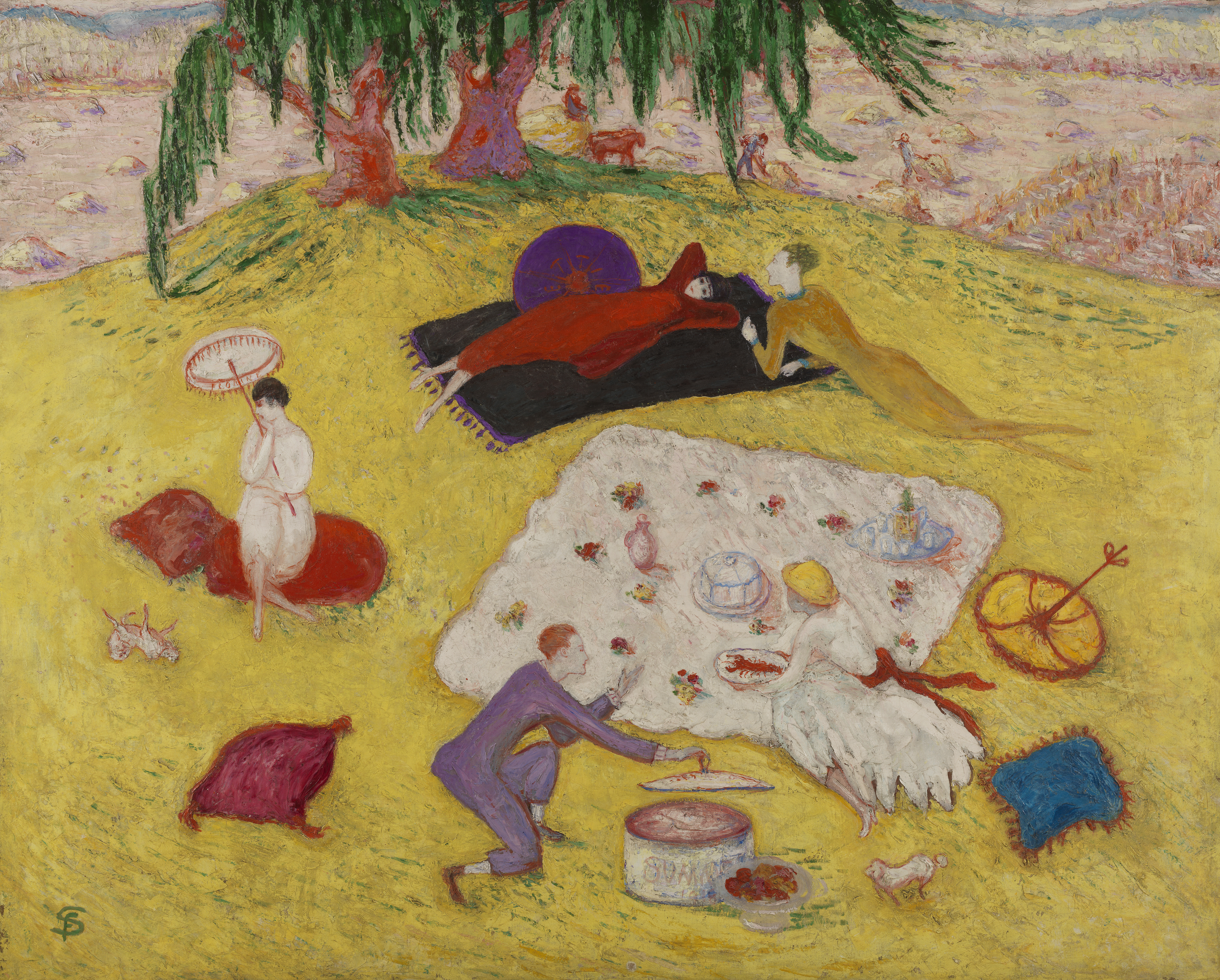 Florine Stettheimer’s “Picnic at Bedford Hills,” from “Women Modernists in New York” at the Portland Museum of Art.