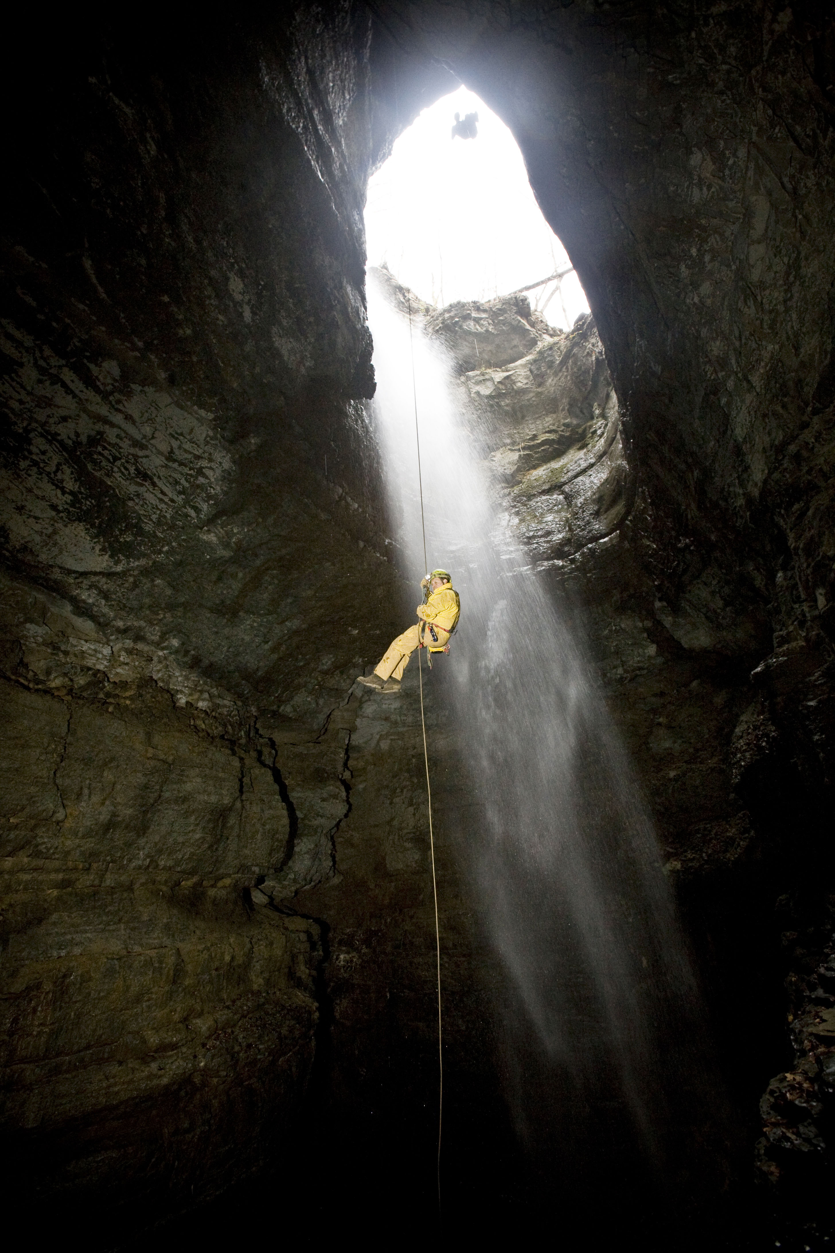 Spelunker Chris Nicola in <span channel="!BostonGlobe/G_PD-01">a scene from </span>“No Place on Earth.”