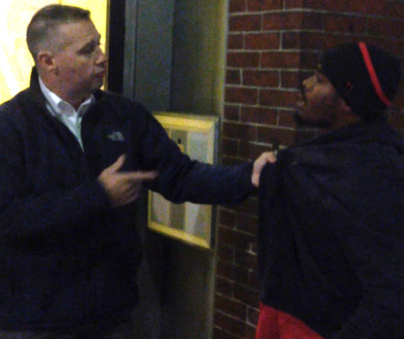 The encounter between Detective Sergeant Thomas Ahern and Cleon Hodge was recorded on video. A woman who recorded it may be charged. Another woman who tried to intervene may also be charged.
