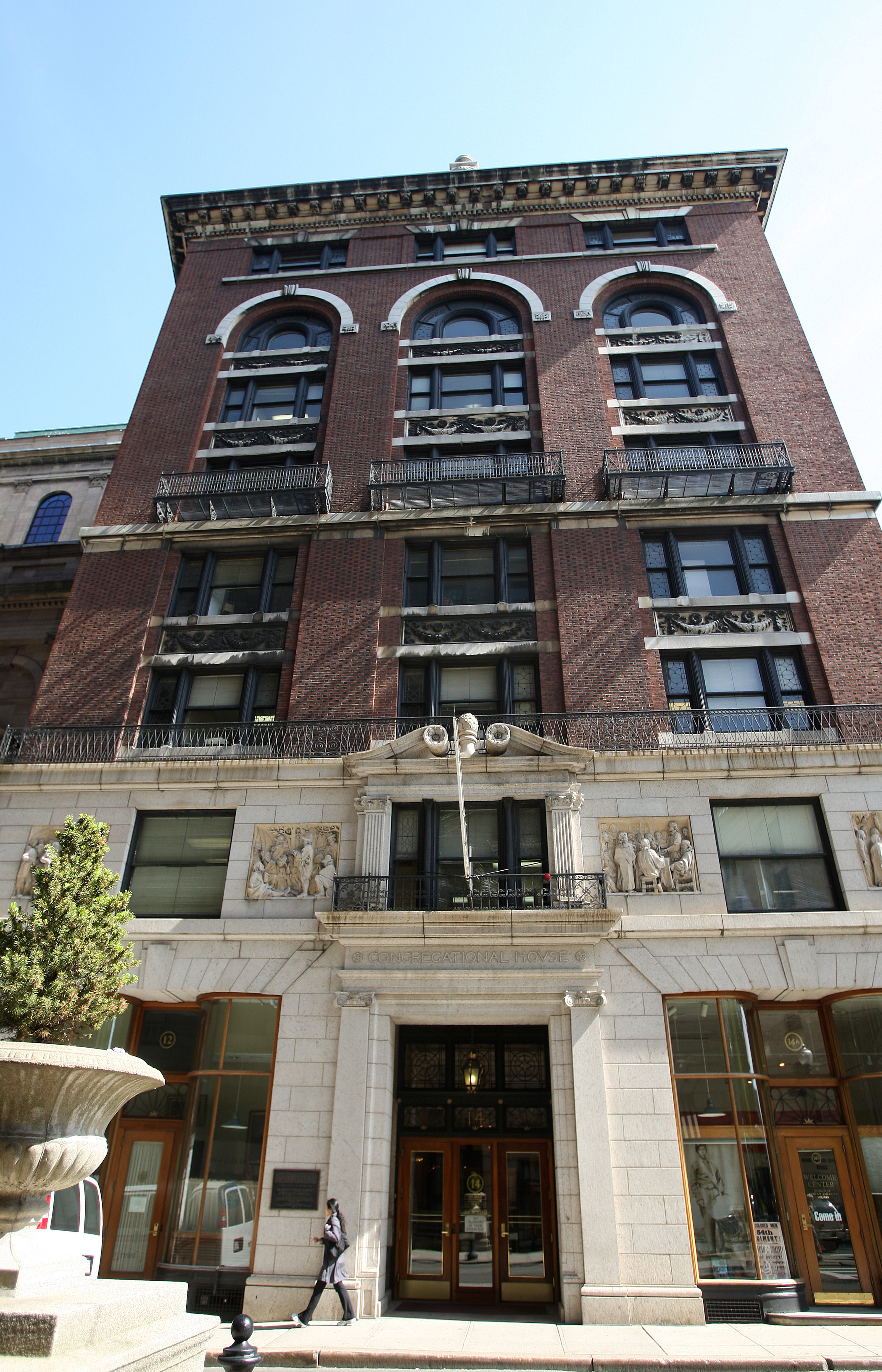 The Congregational Library has been located at 14 Beacon St. (above) for at least 83 years.