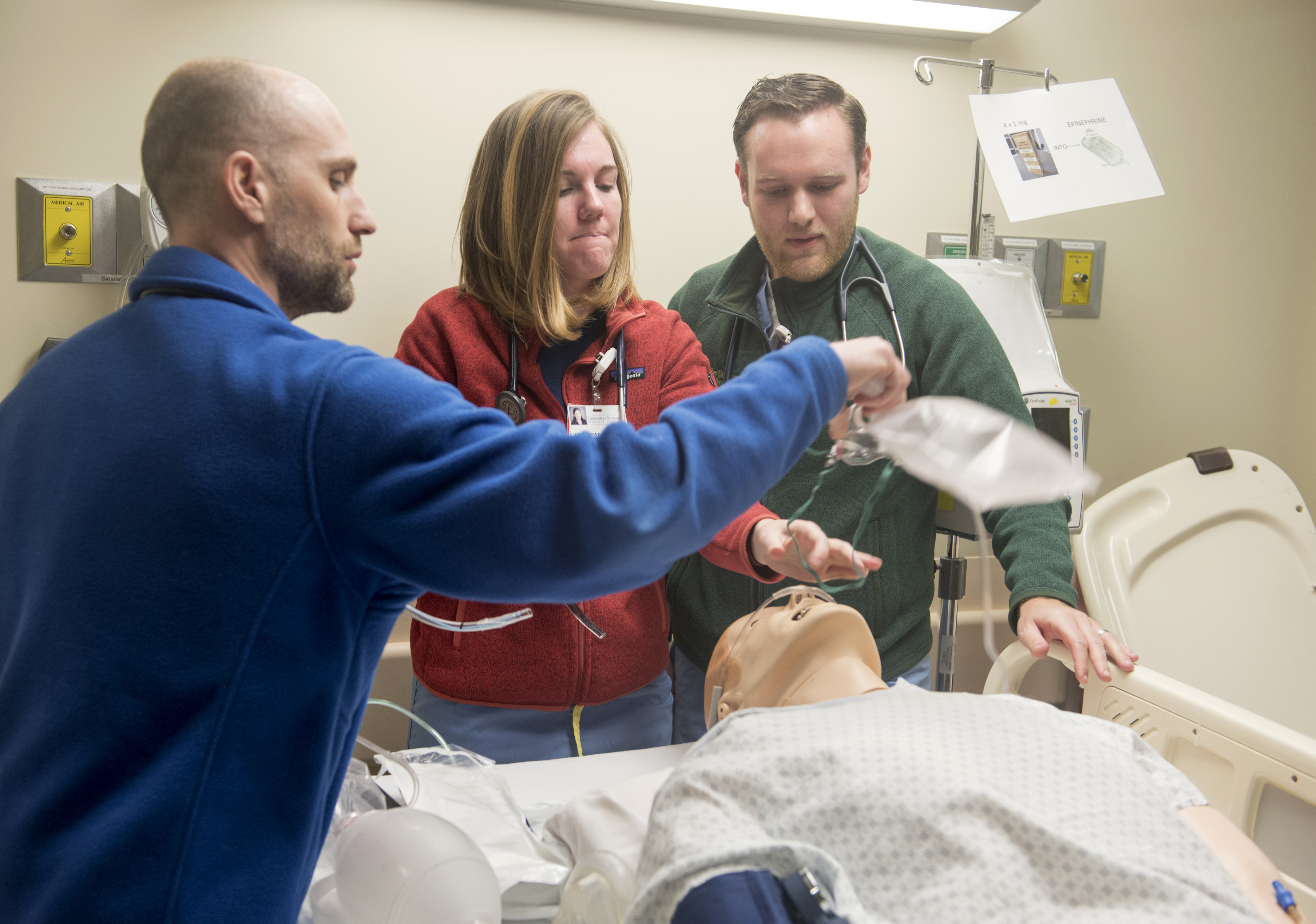 Major Munson, Julia Powelson, and Matthew Shear took part in a class in Vermont.