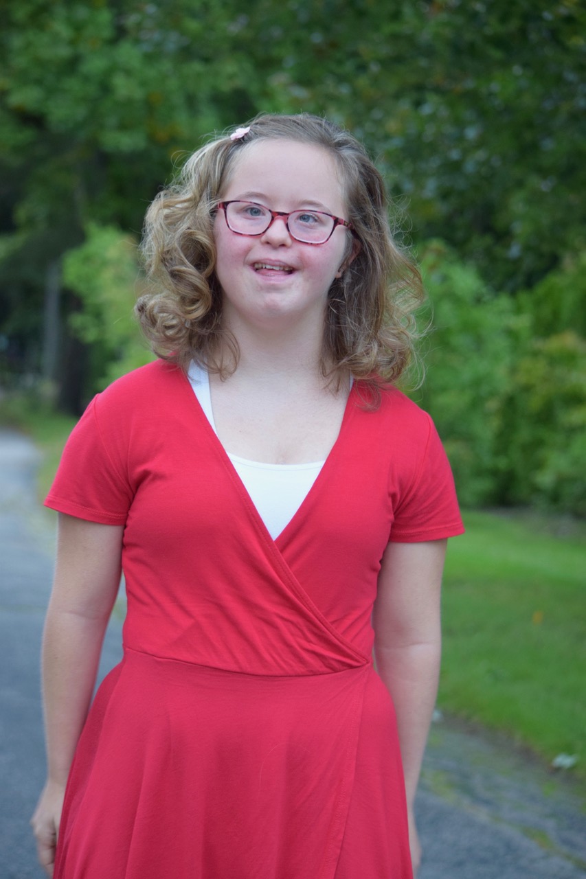 Lucy Falcone, dressed up to go to a dance.