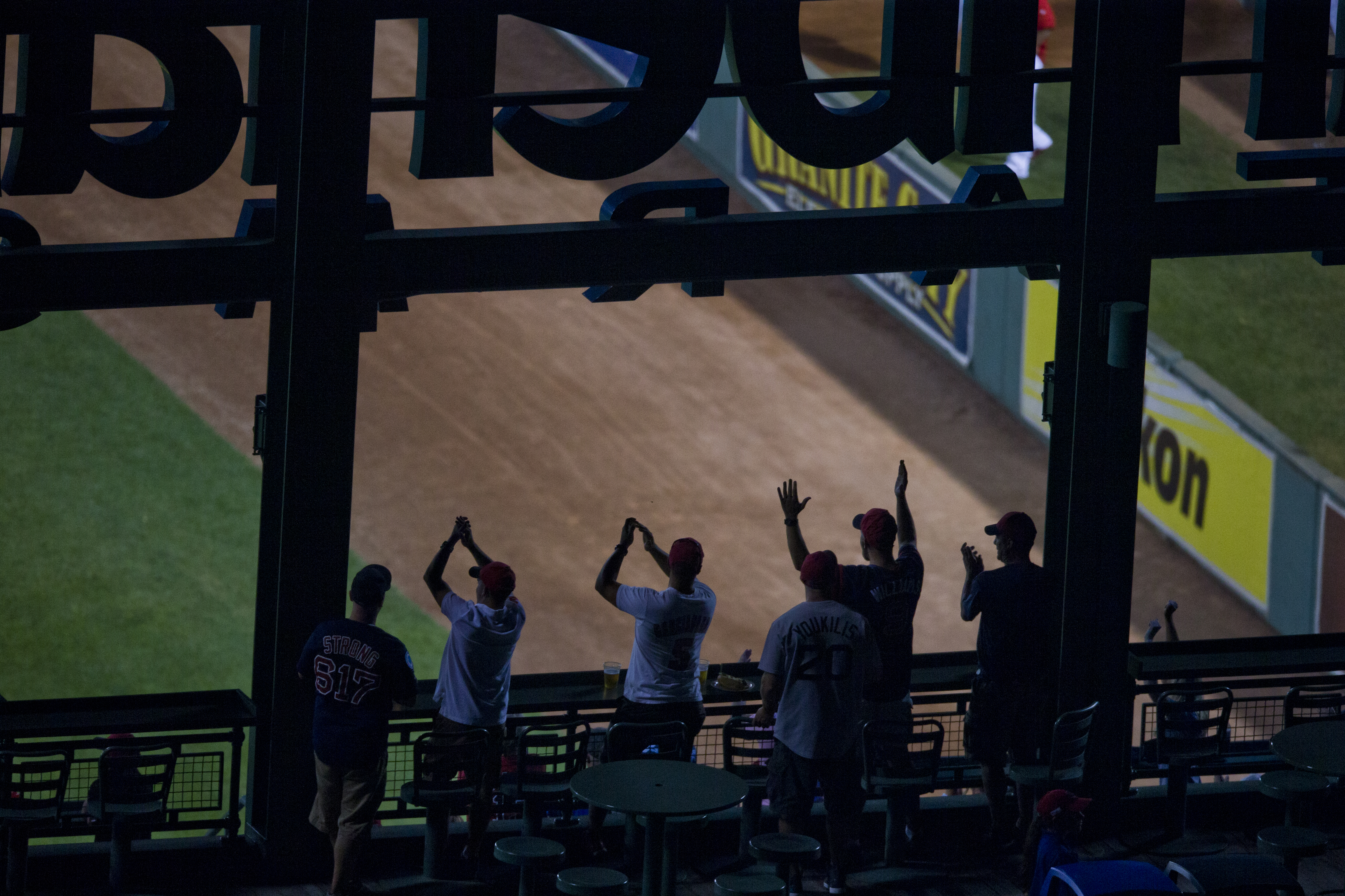 Fans of cheered a Travis Shaw home run around the Pesky pole.