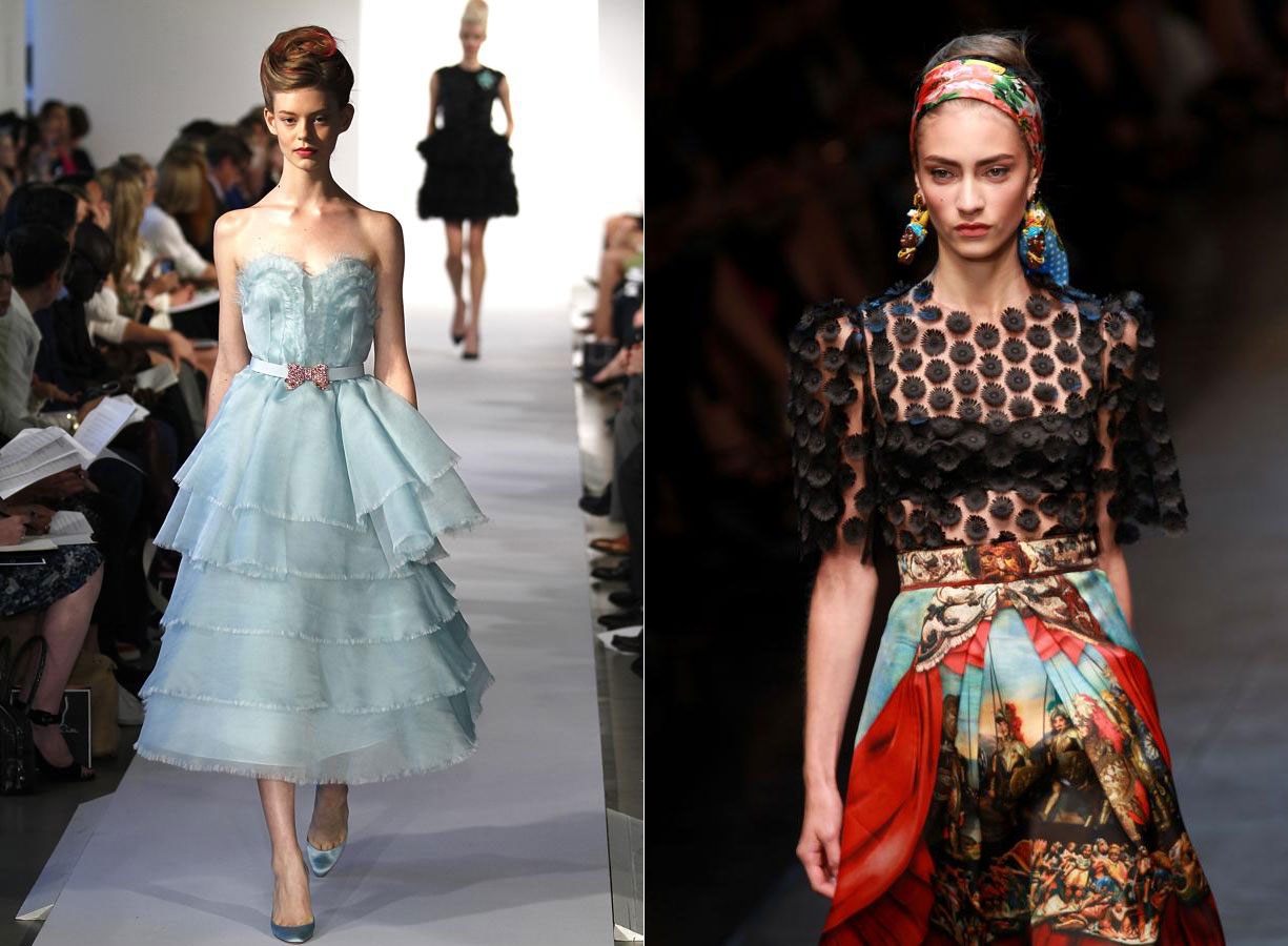 From left, Oscar de la Renta and Dolce & Gabbana.