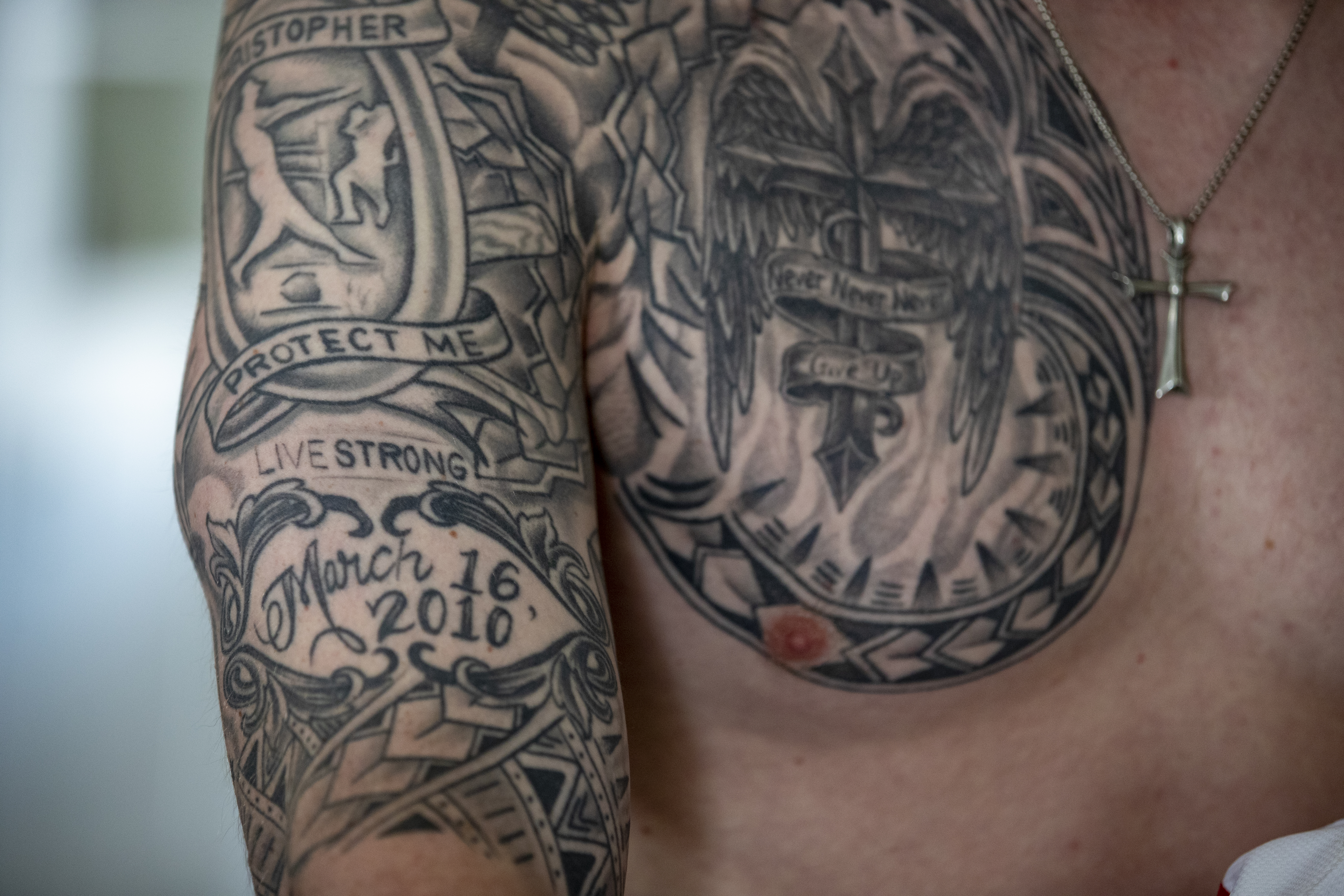 The tattoo on his right arm is a reminder to Ryan Westmoreland of what he has been through, how much he has persevered, and how far he has come.