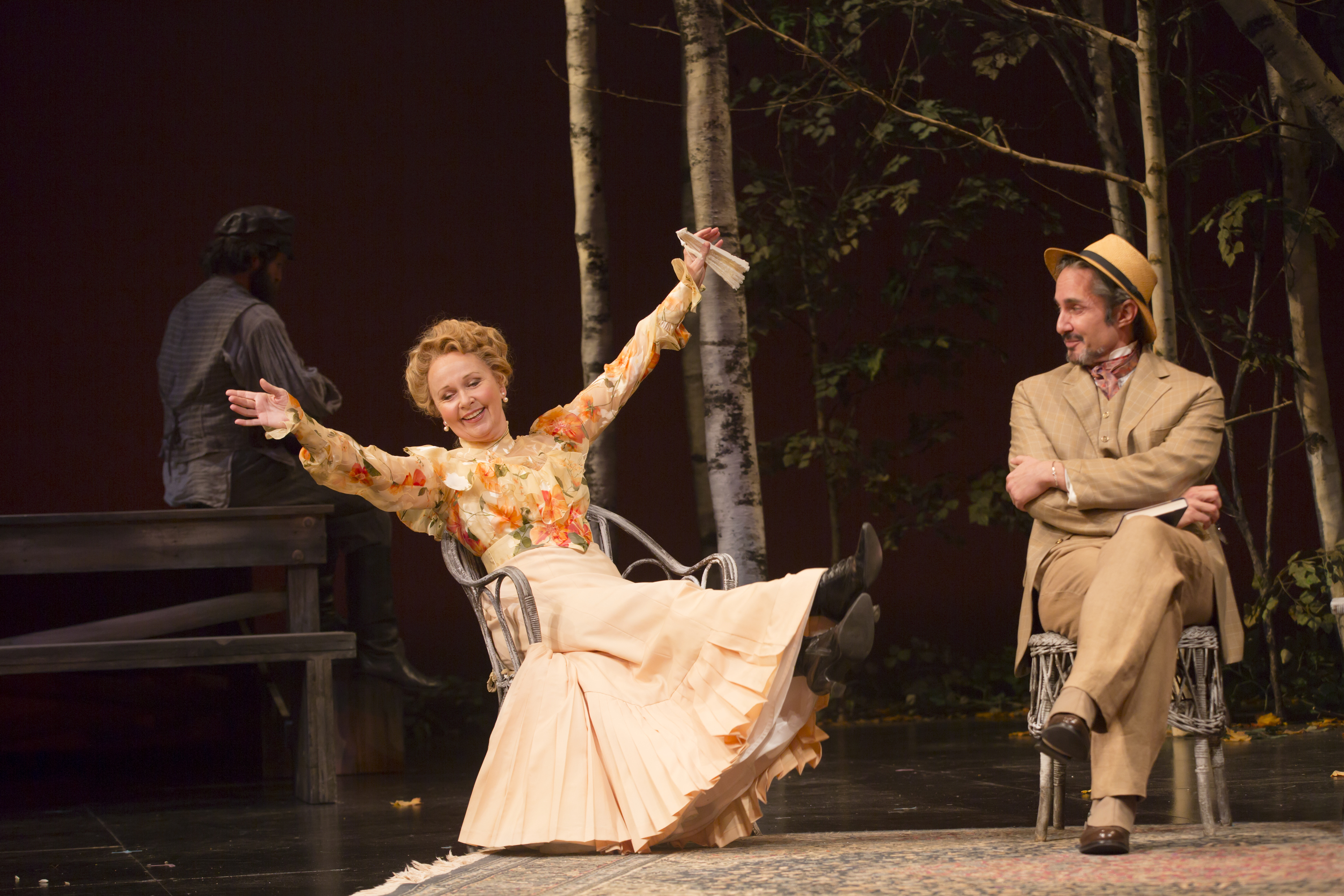 Kate Burton and Marc Vietor in the Huntington Theatre production of “The Seagull.”