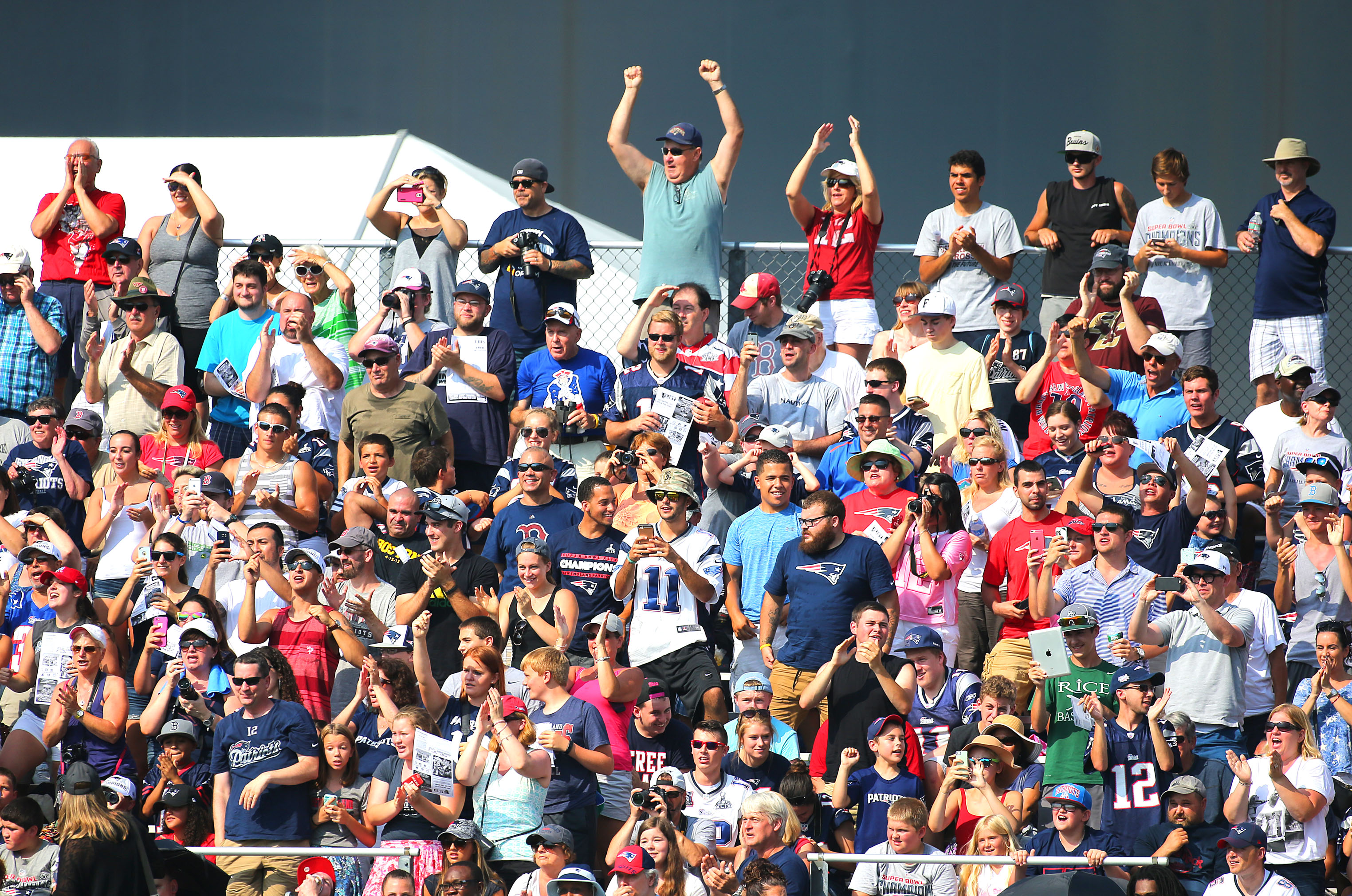 When the Patriots do passing drills, try to watch from a higher vantage point. You’ll get a clearer picture of the defense and what the quarterback sees.
