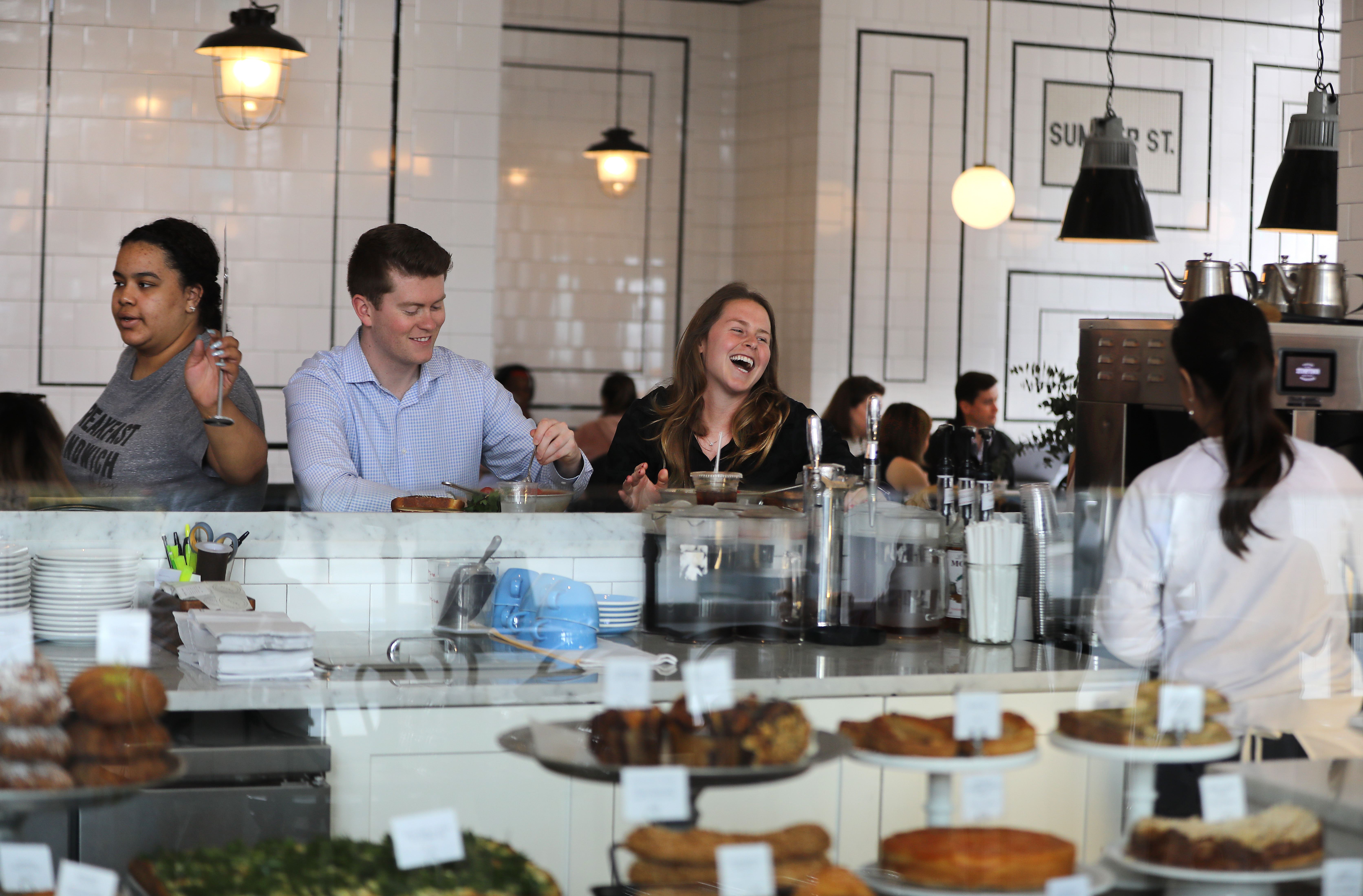 The scene at Tatte in Cambridge