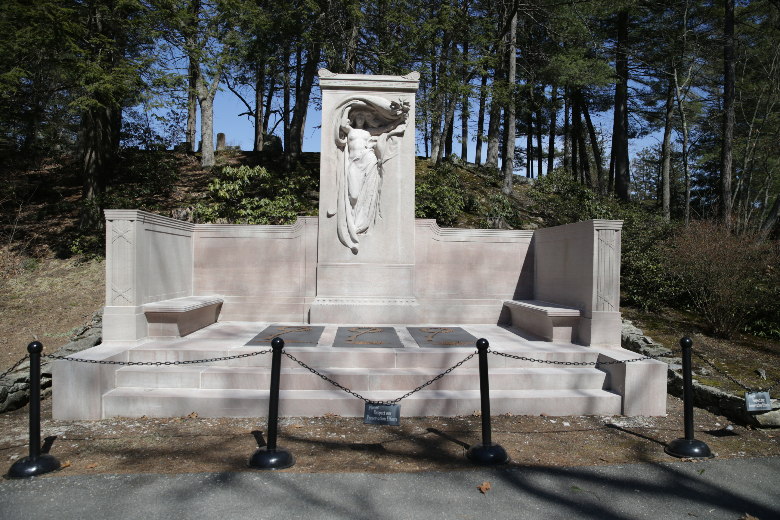 French referred to the figure in his Melvin Memorial as “Mourning Victory.”