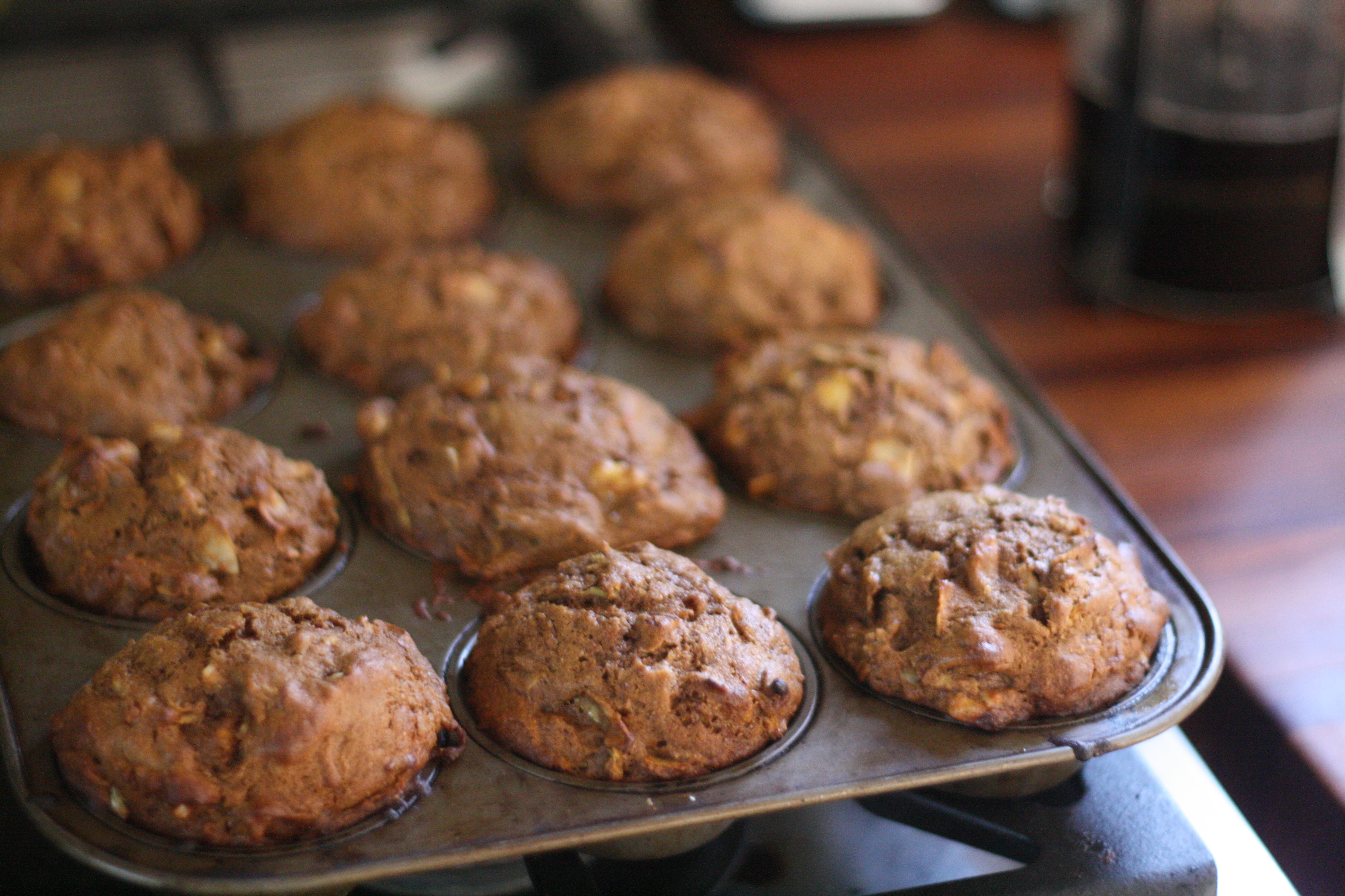 Morning Glory muffins are a great way to use up the tired carrot sticks and banana halves that so often come home in kids' lunchboxes.