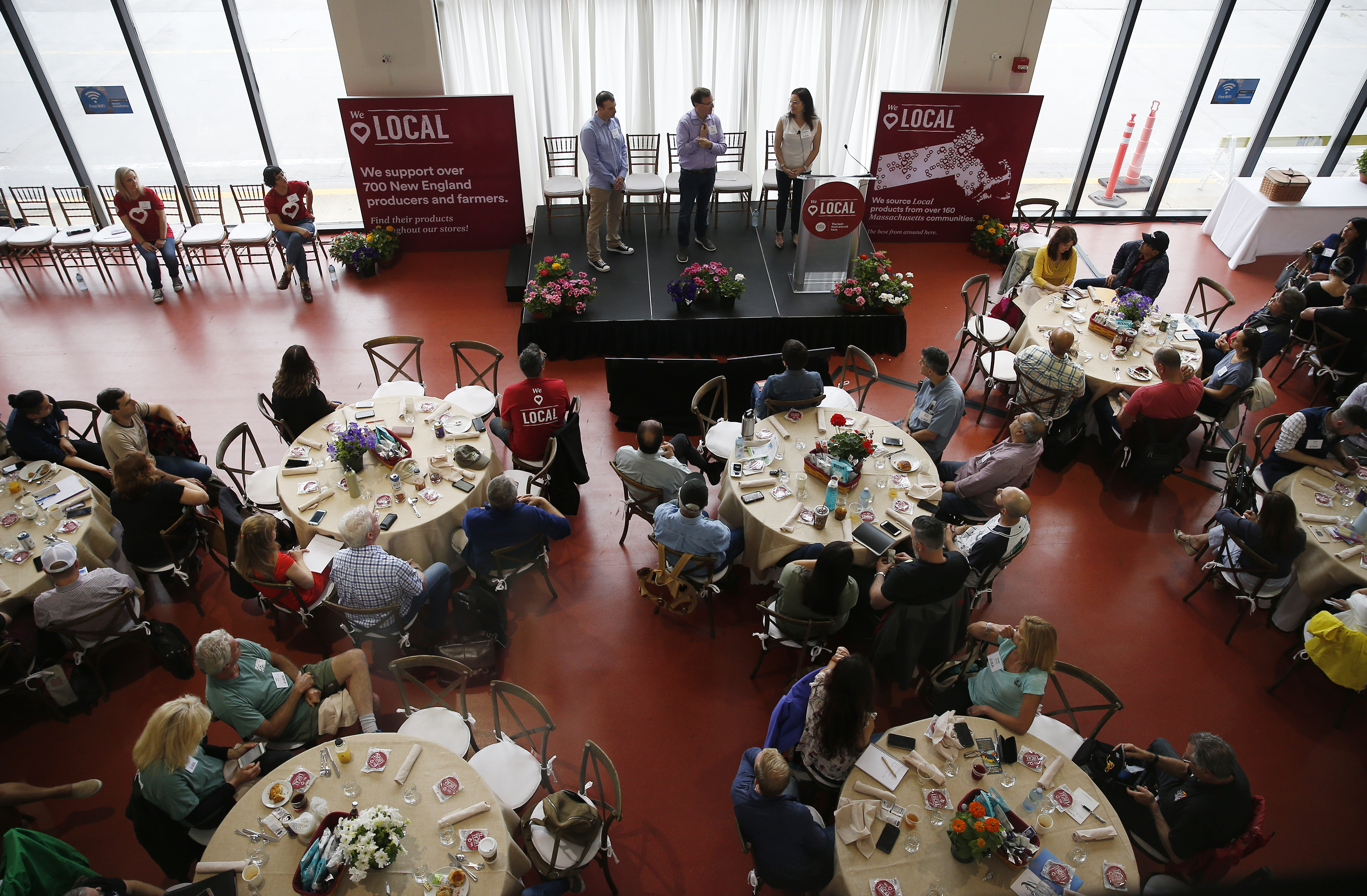 Top Whole Foods executives spoke to local producers at a conference last month in Boston’s Seaport district.