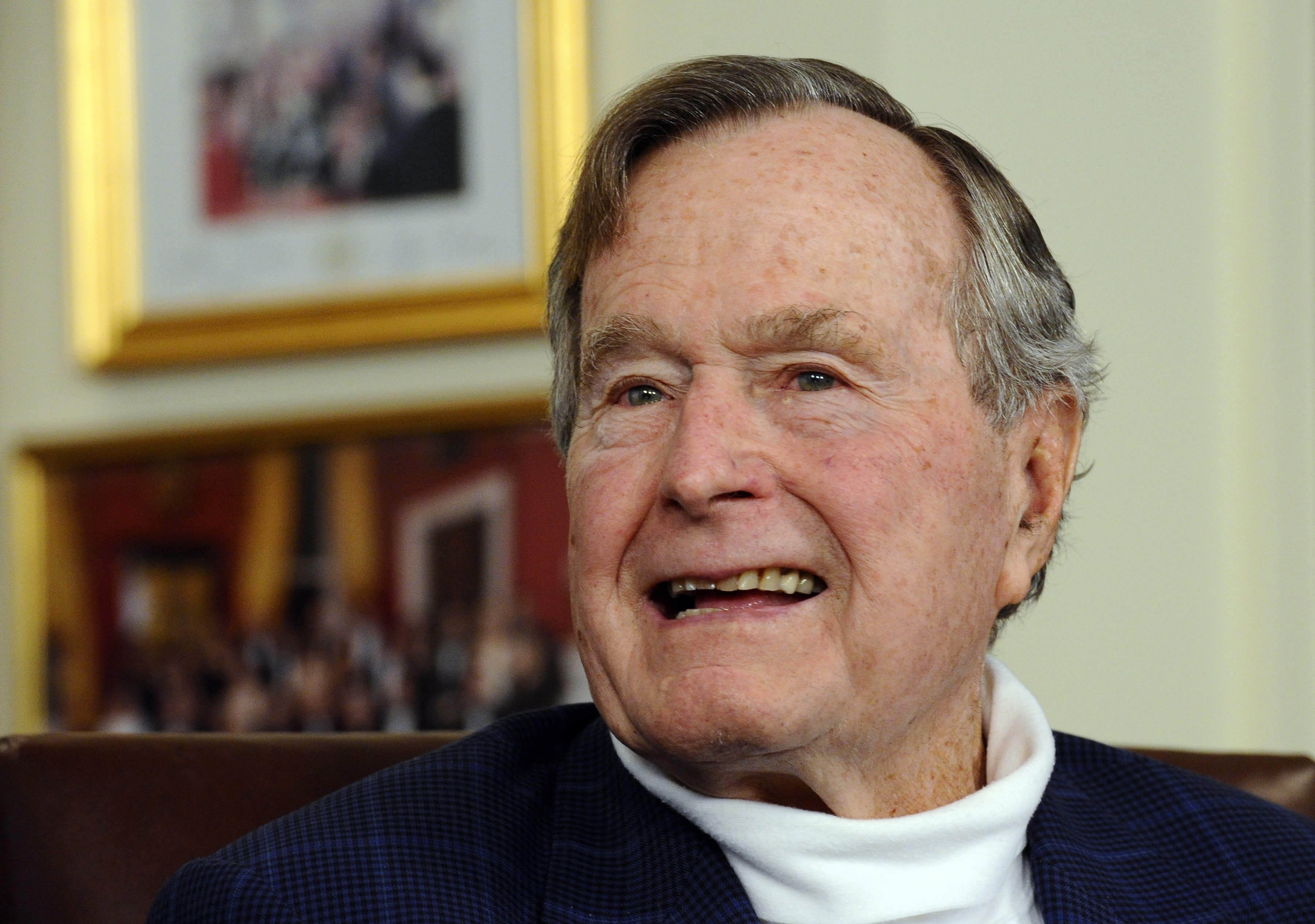 George H.W. Bush still in hospital; George W. Bush visits - The Boston