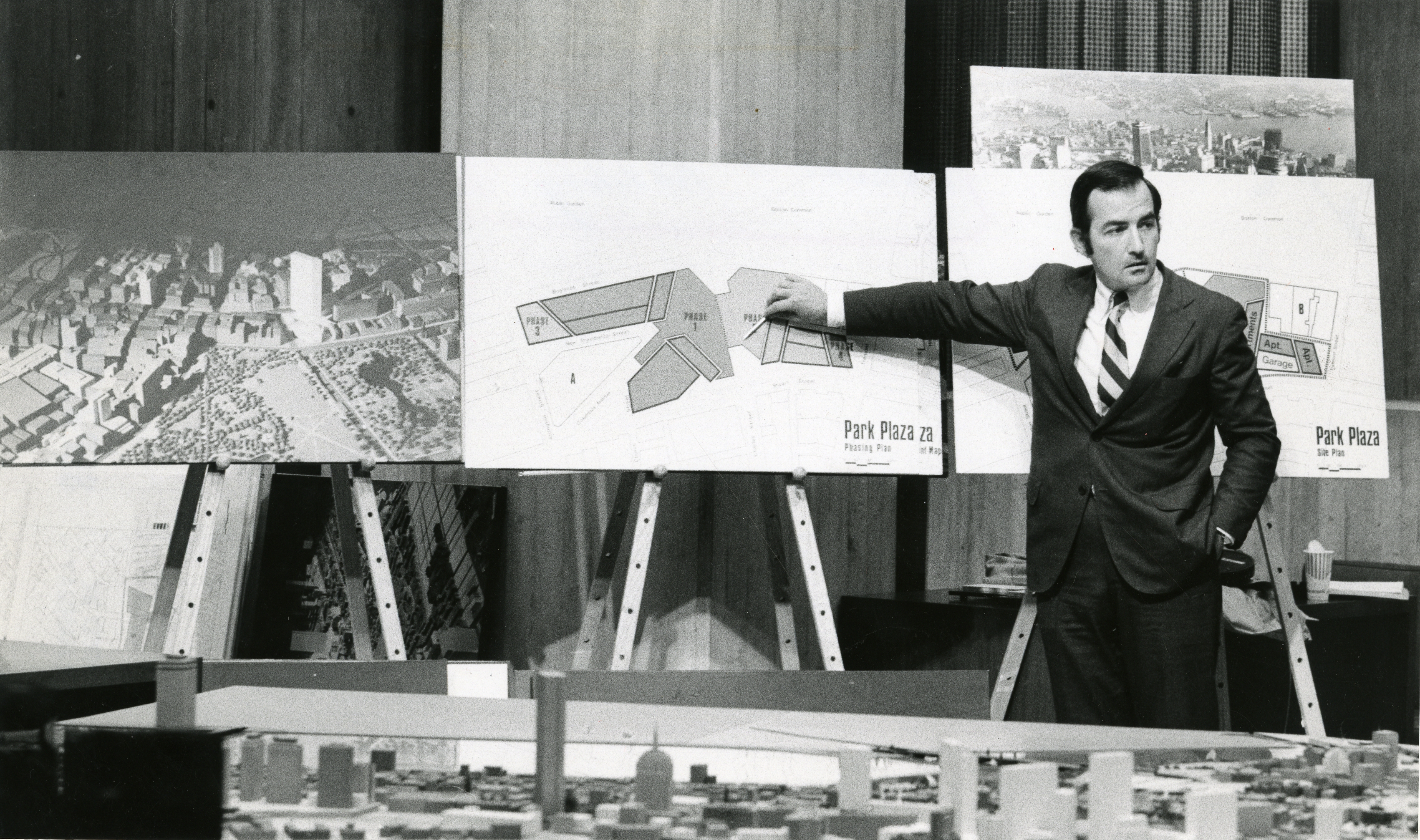 Robert T. Kenney spoke during a hearing at Boston City Hall on the Park Plaza renewal project.
