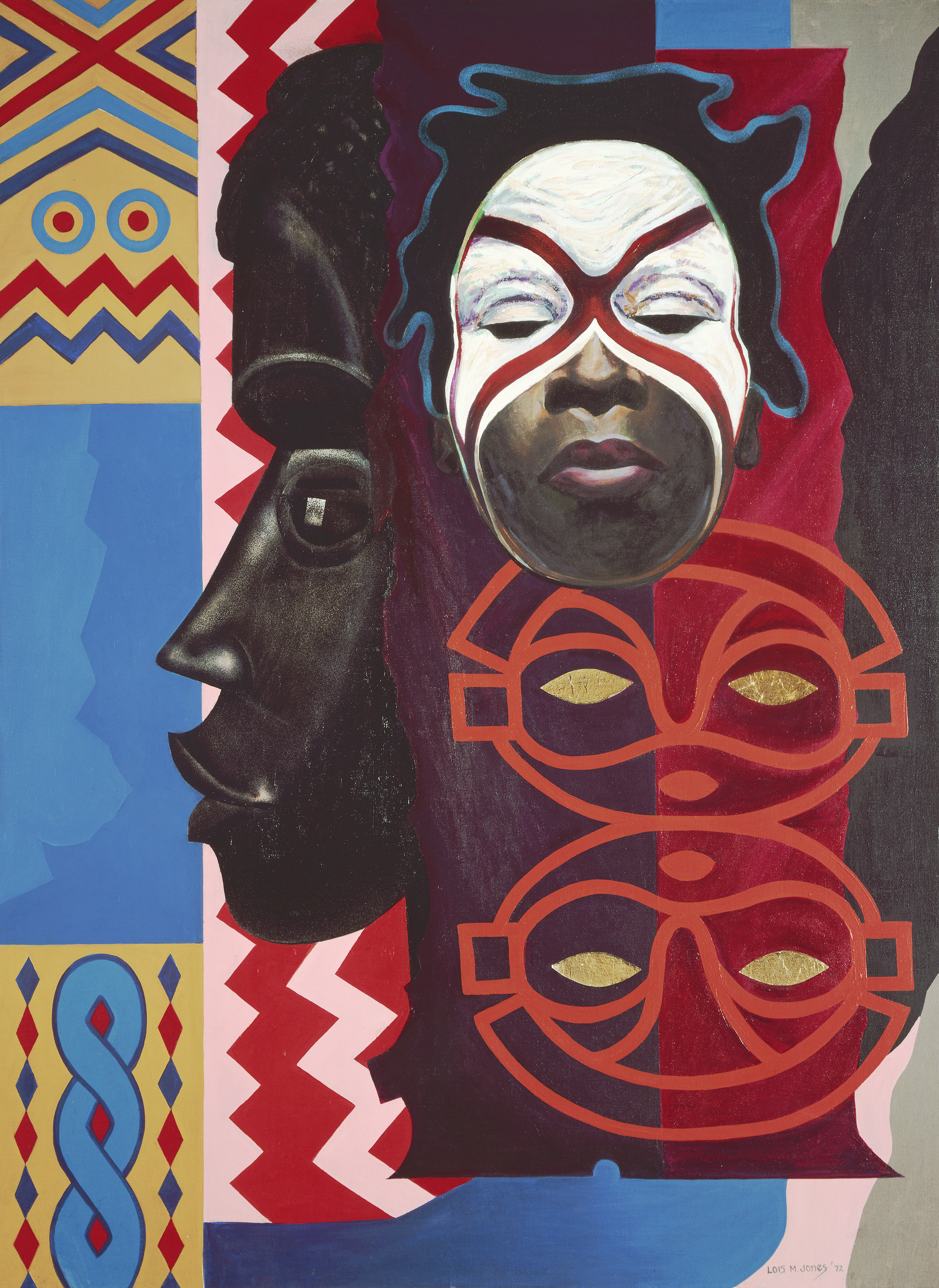 “Ubi Girl from Tai Region” (acrylic on canvas) by Loïs Mailou Jones.