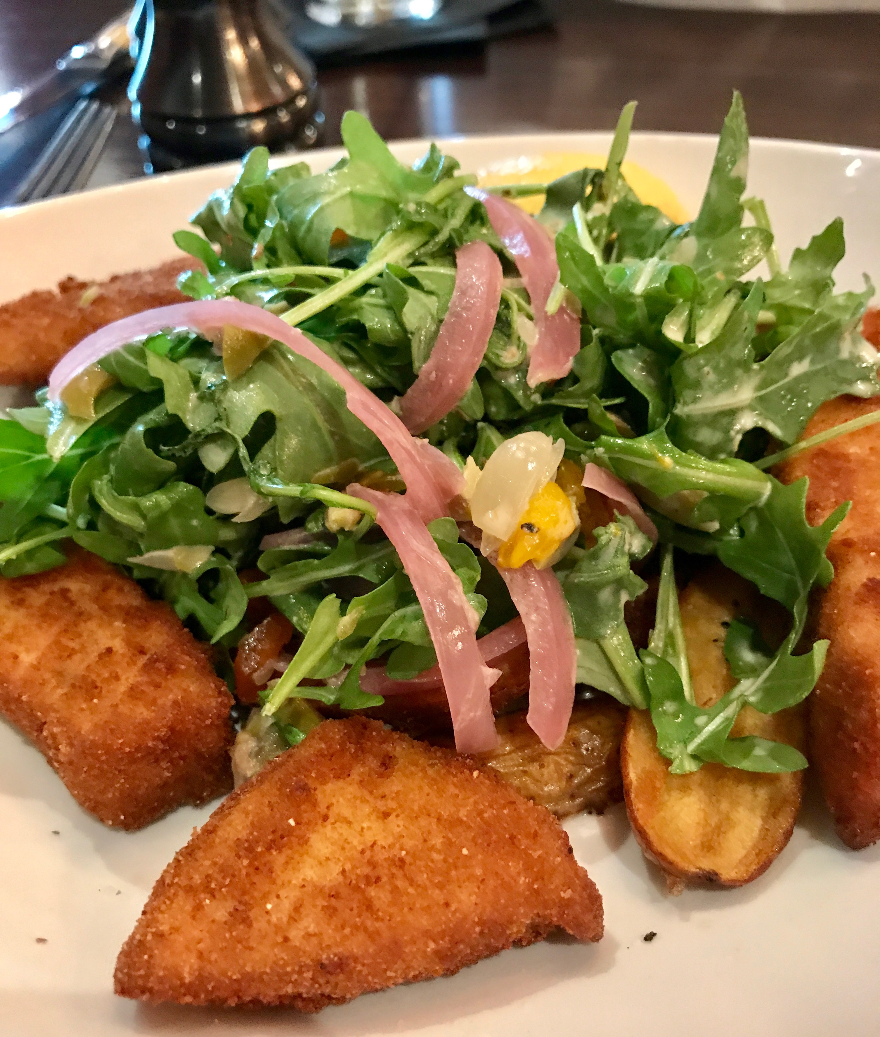 The swordfish nuggets.