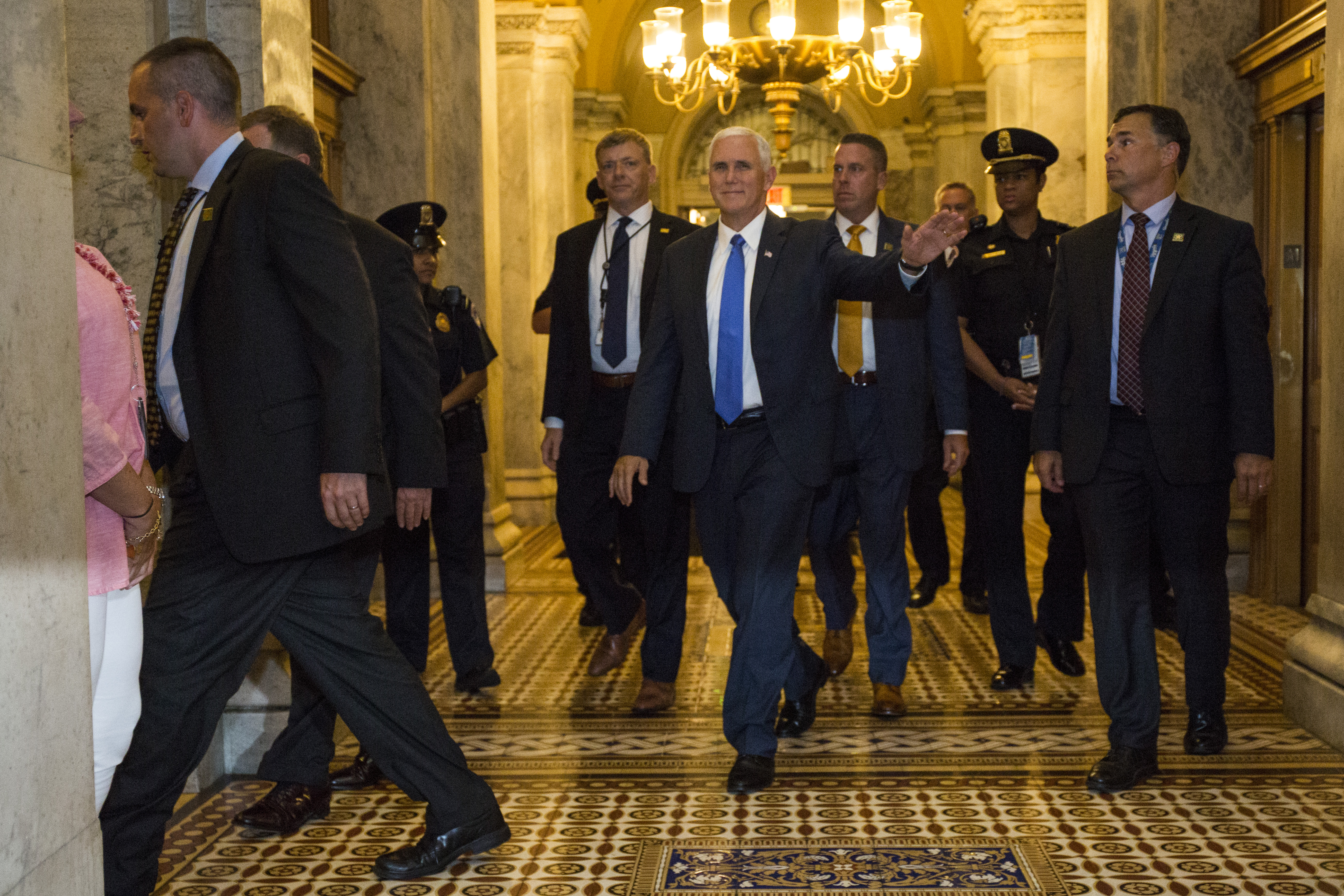 Vice President Mike Pence arrived at the US Capitol Building.