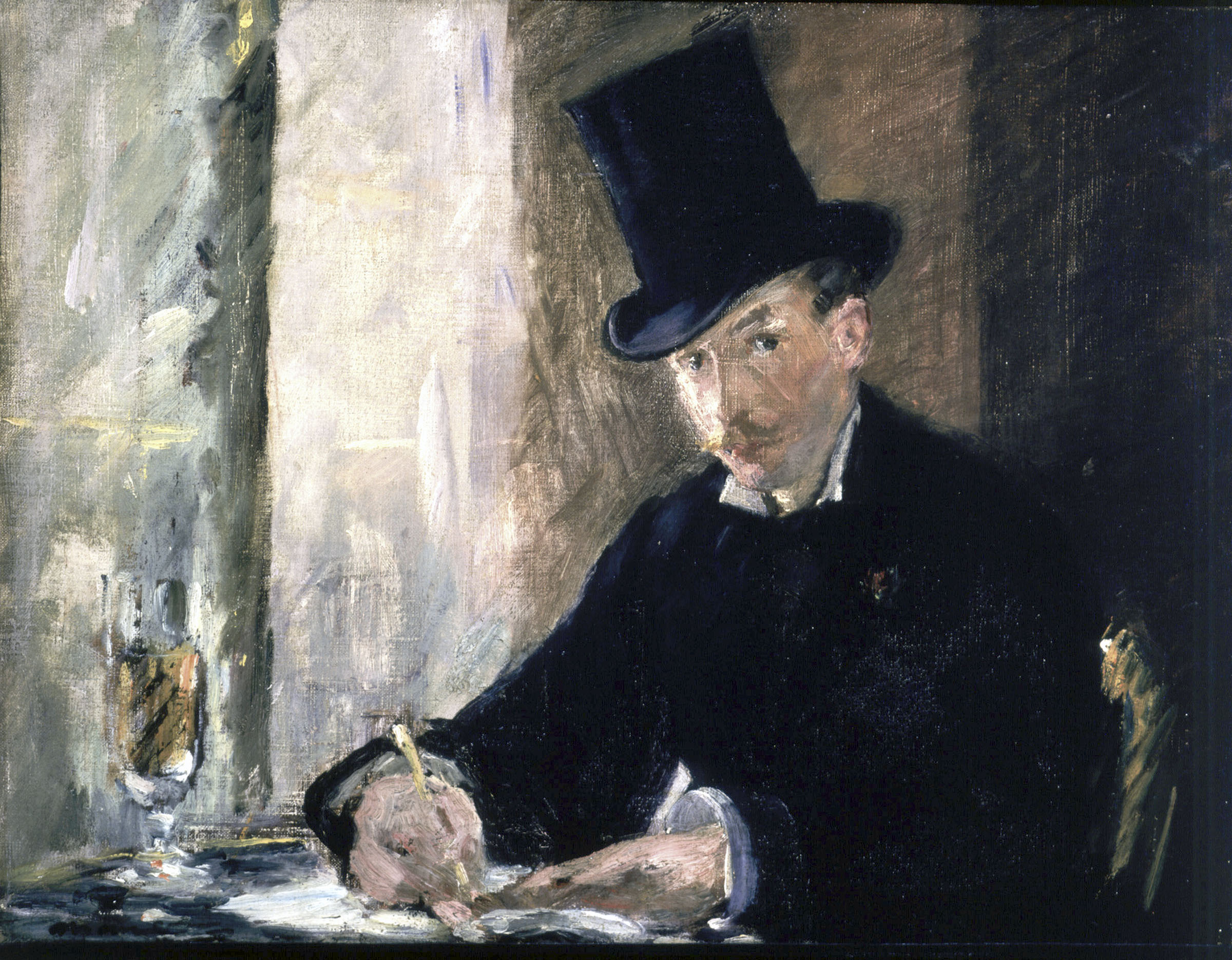 "Chez Tortoni" by Manet was one of more than a dozen works of art burglars stole during the heist.