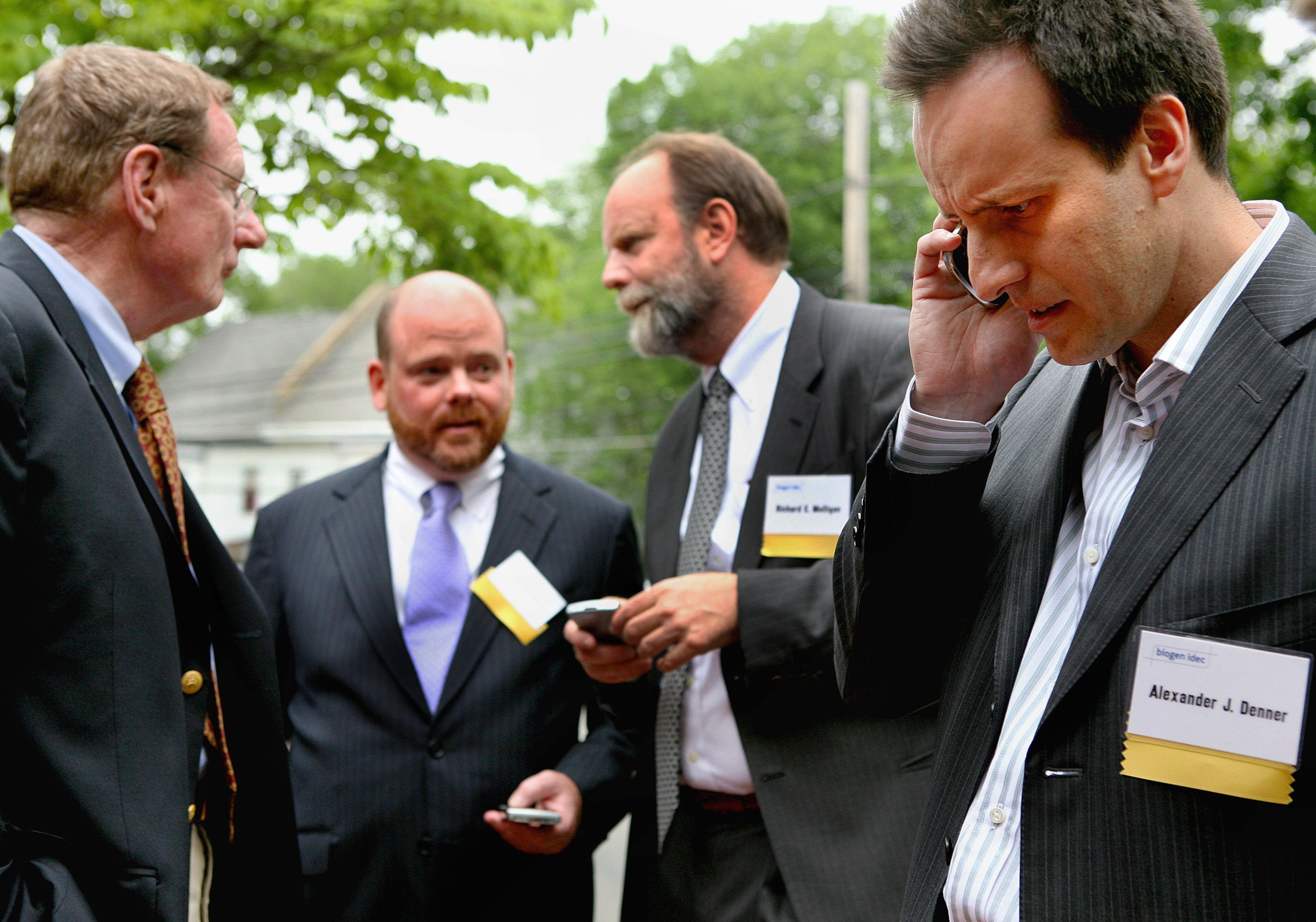 Hedge fund chief Alexander J. Denner (right) is leading the charge to replace Ariad CEO Harvey J. Berger.