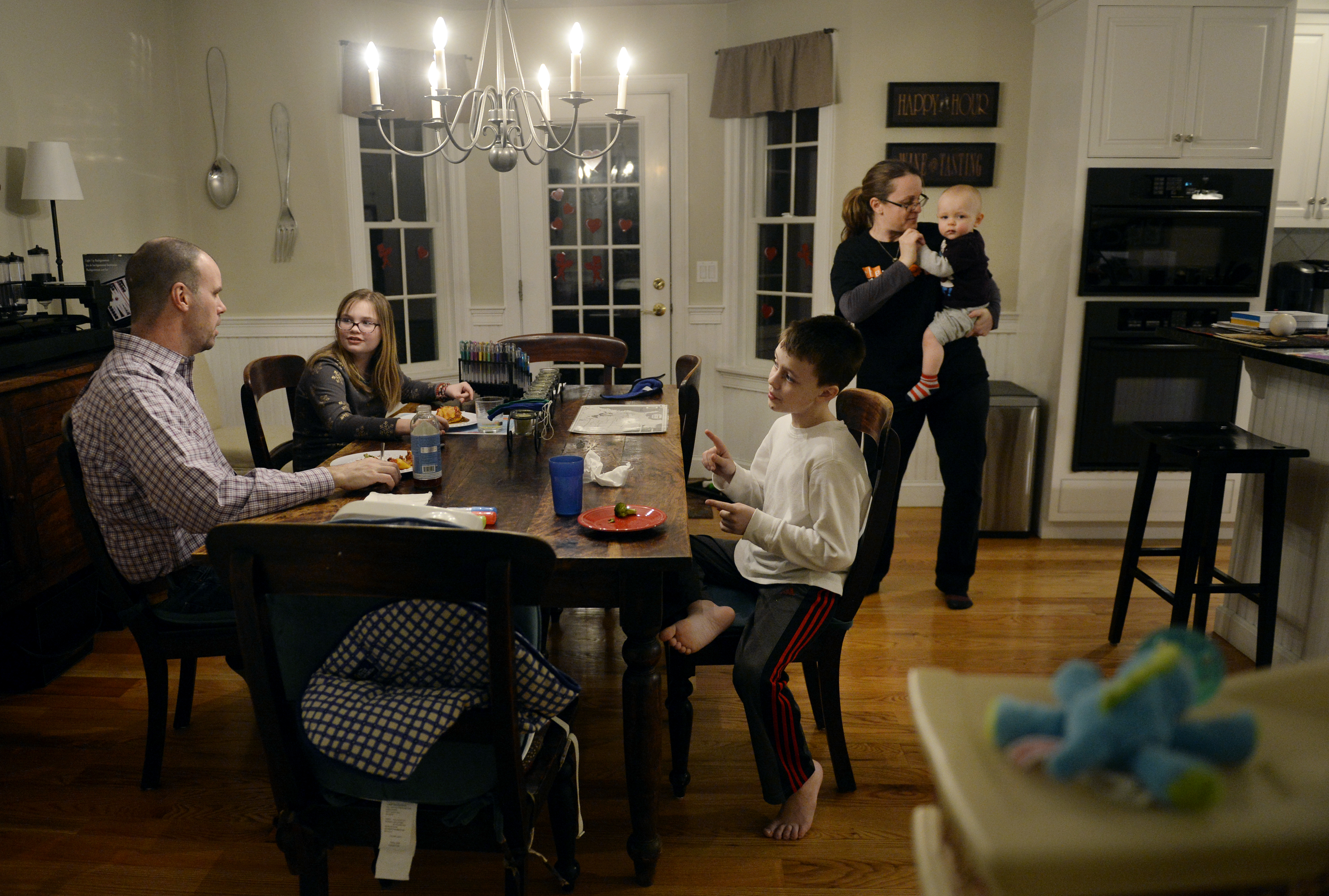 In North Andover, Tim and Hollie Baggs worry about how growing up surrounded by affluence will affect their children.