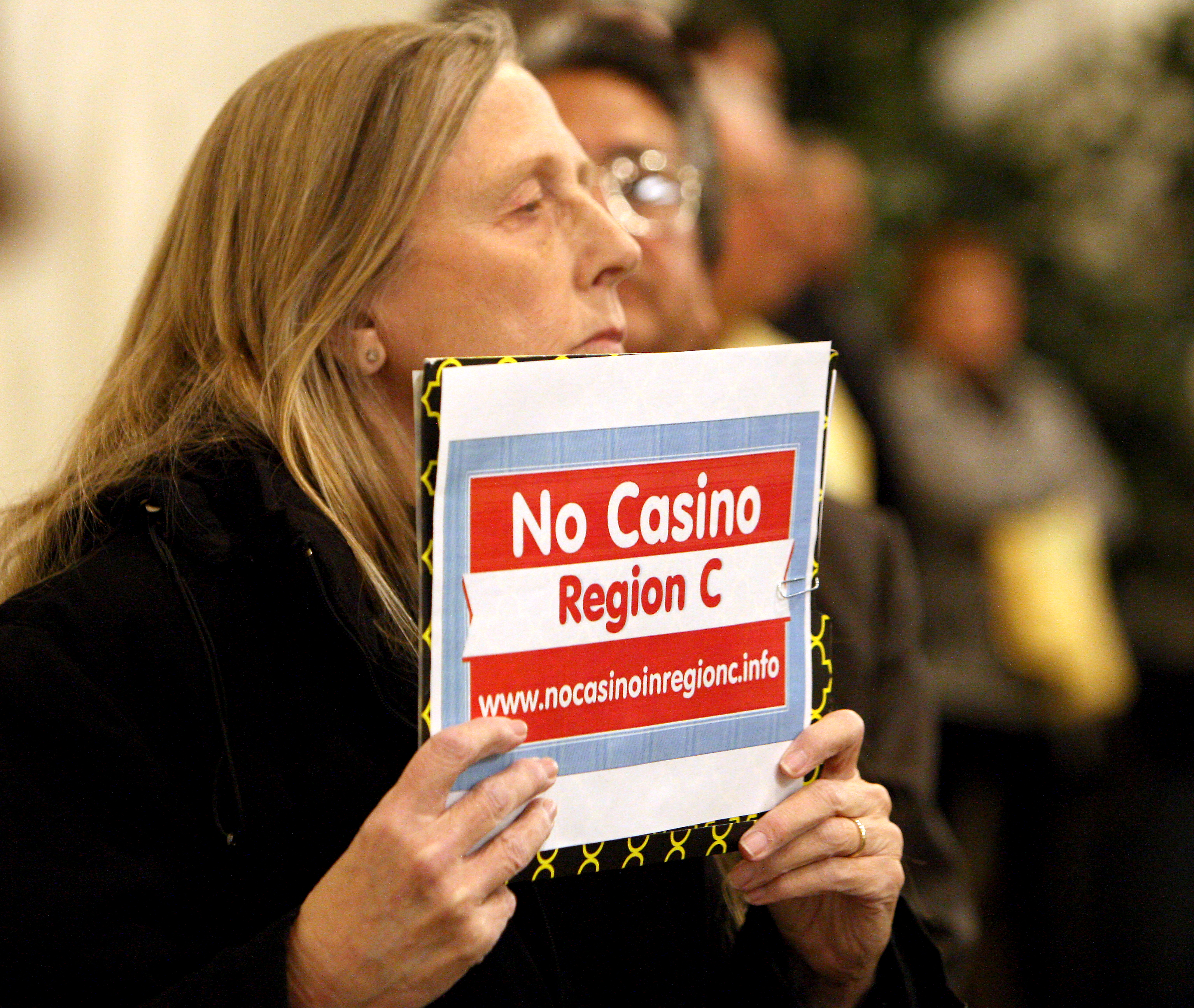 A casino opponent expressed her view during Massachusetts Gaming Commission hearing on whether ot allow a casino to be built in Brockton.