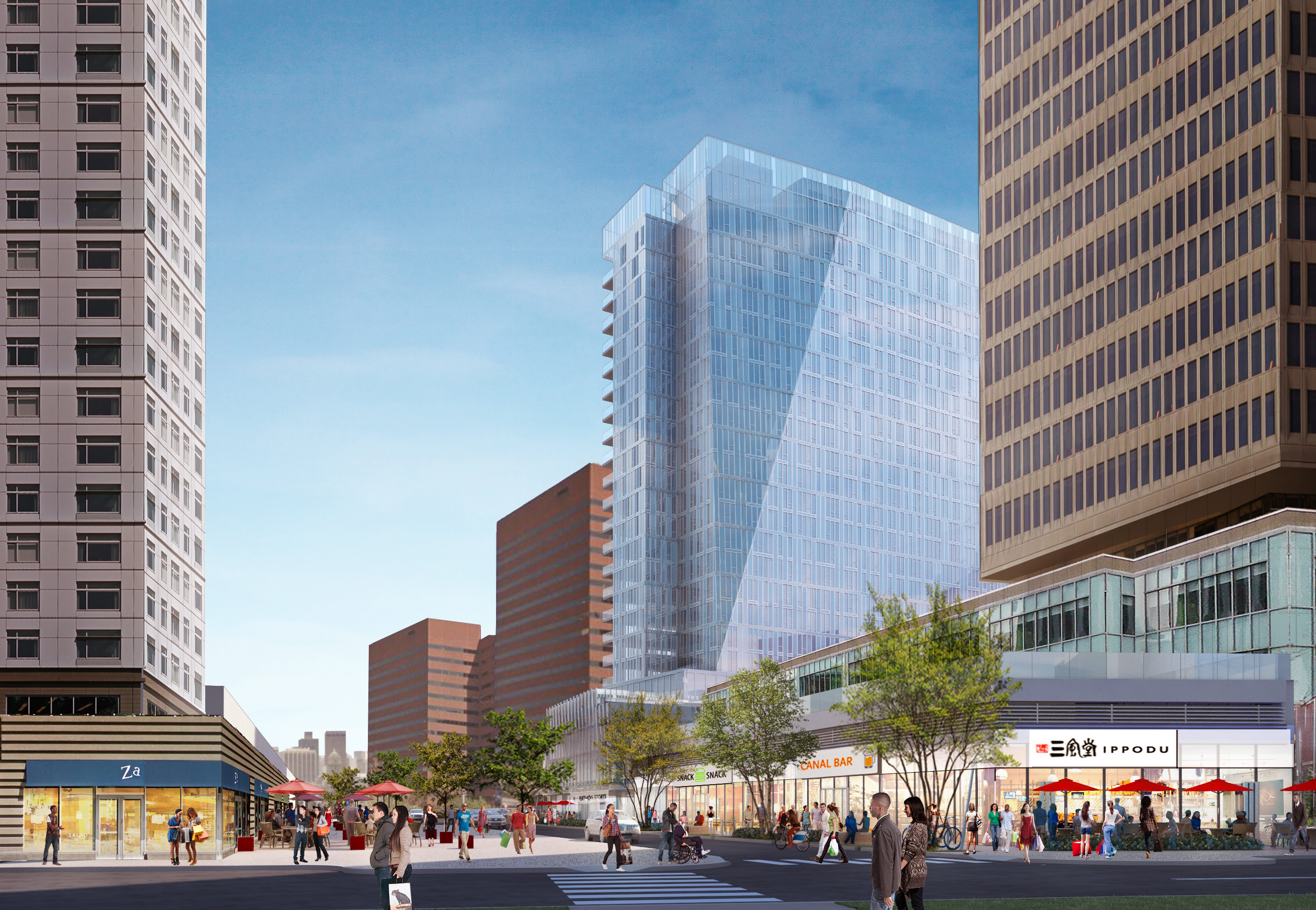 A rendering of MIT’s planned construction as it would appear from Third Street.