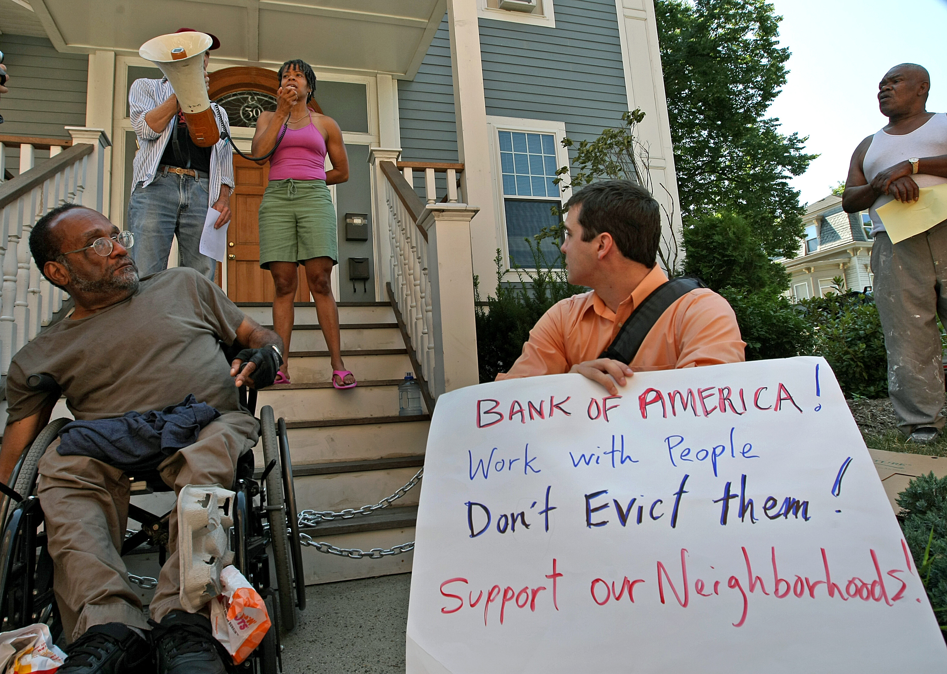 James Brooks was at a protest in Roxbury in July 2008 against an eviction.