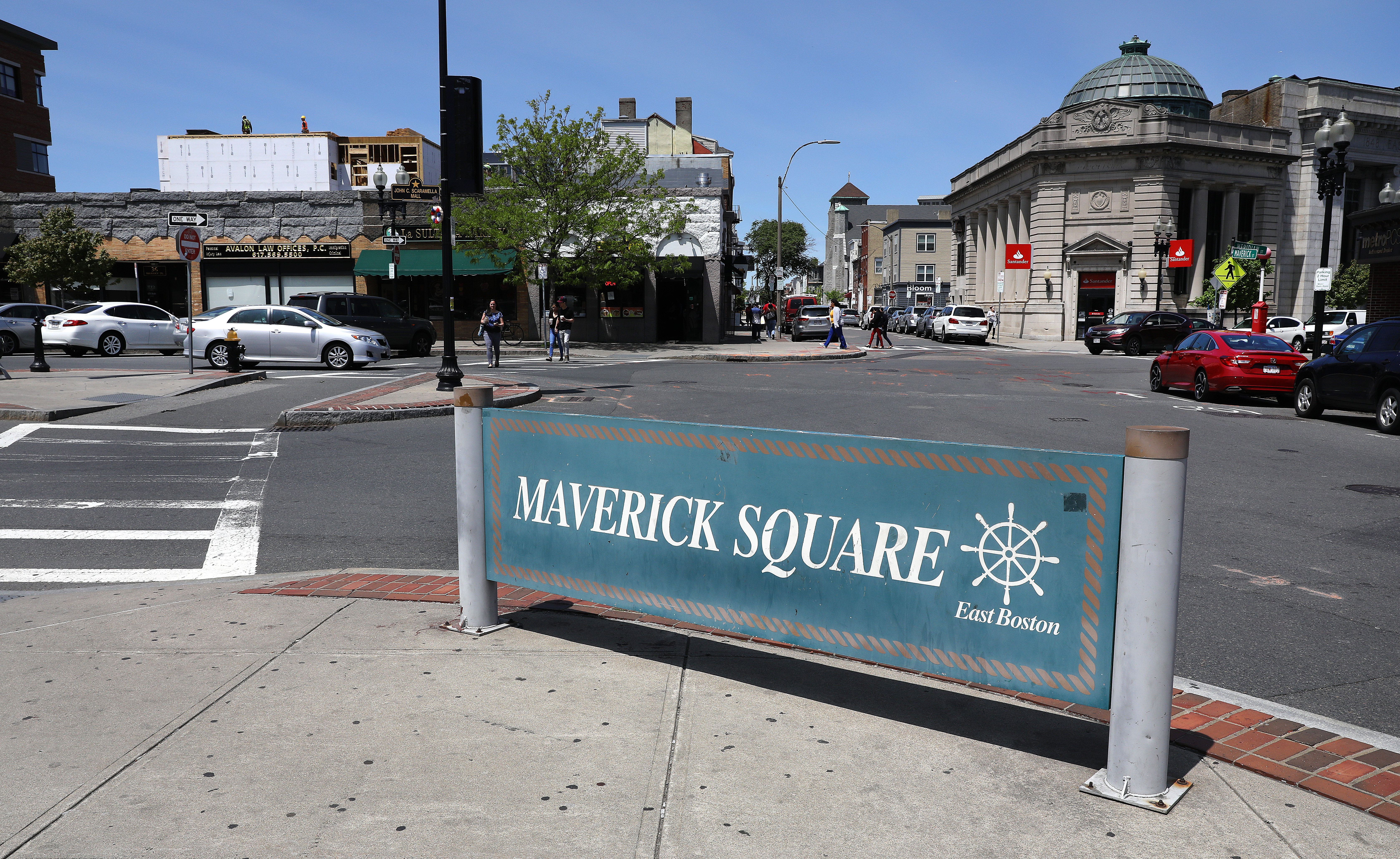 The Maverick Square area in East Boston.