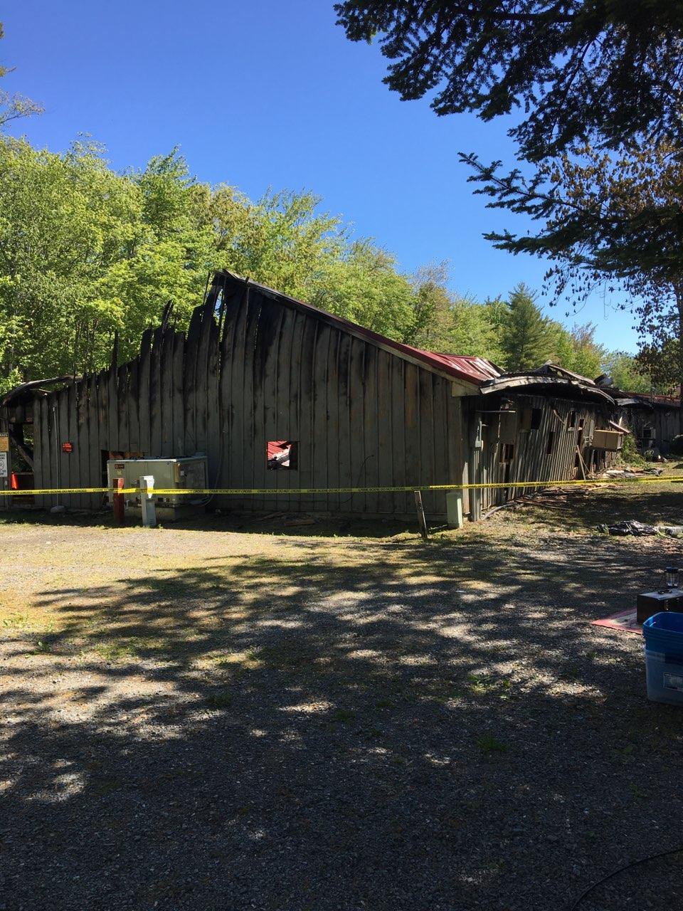 The building was a total loss