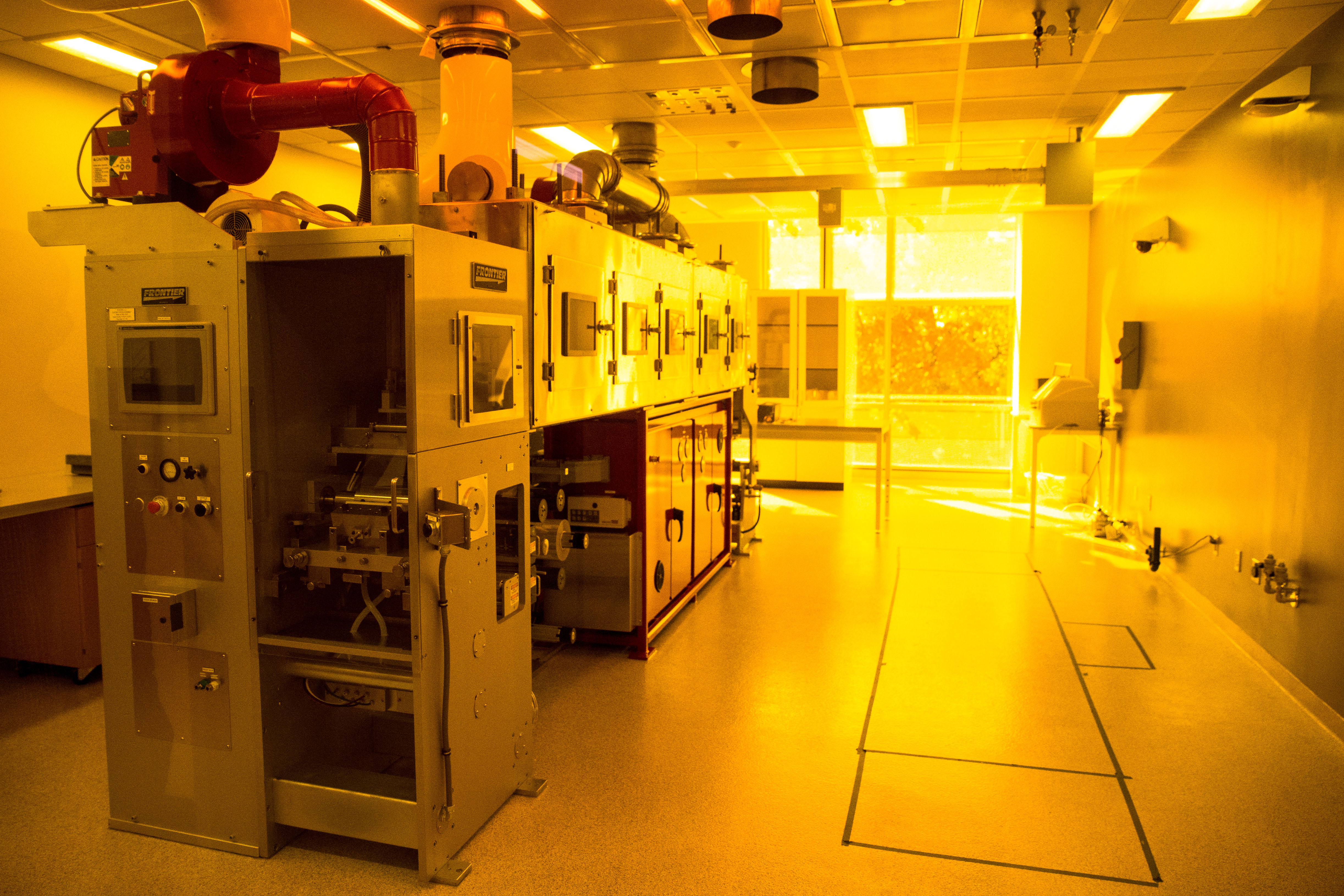 A pilot coating machine room, at the Institute of Applied Life Sciences in Amherst.