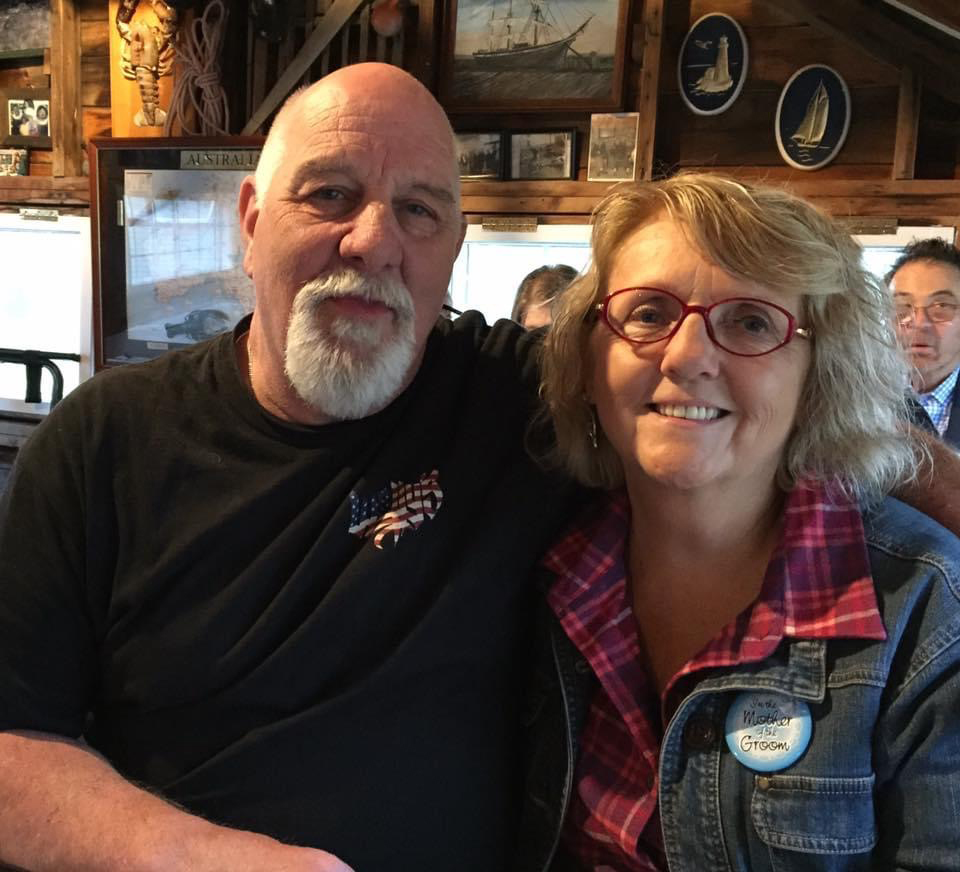 Catherine Drouin (right) and her husband Dennis Drouin. Catherine Drouin died April 27 at the Holy Family Hospital in Methuen from COVID-19.
