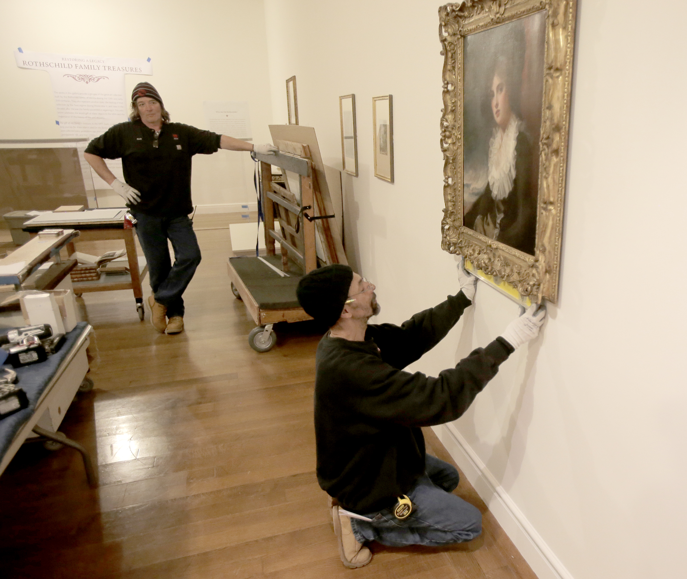 Handlers hung up "Portrait of Emma Hart, later Lady Hamilton" by George Romney.
