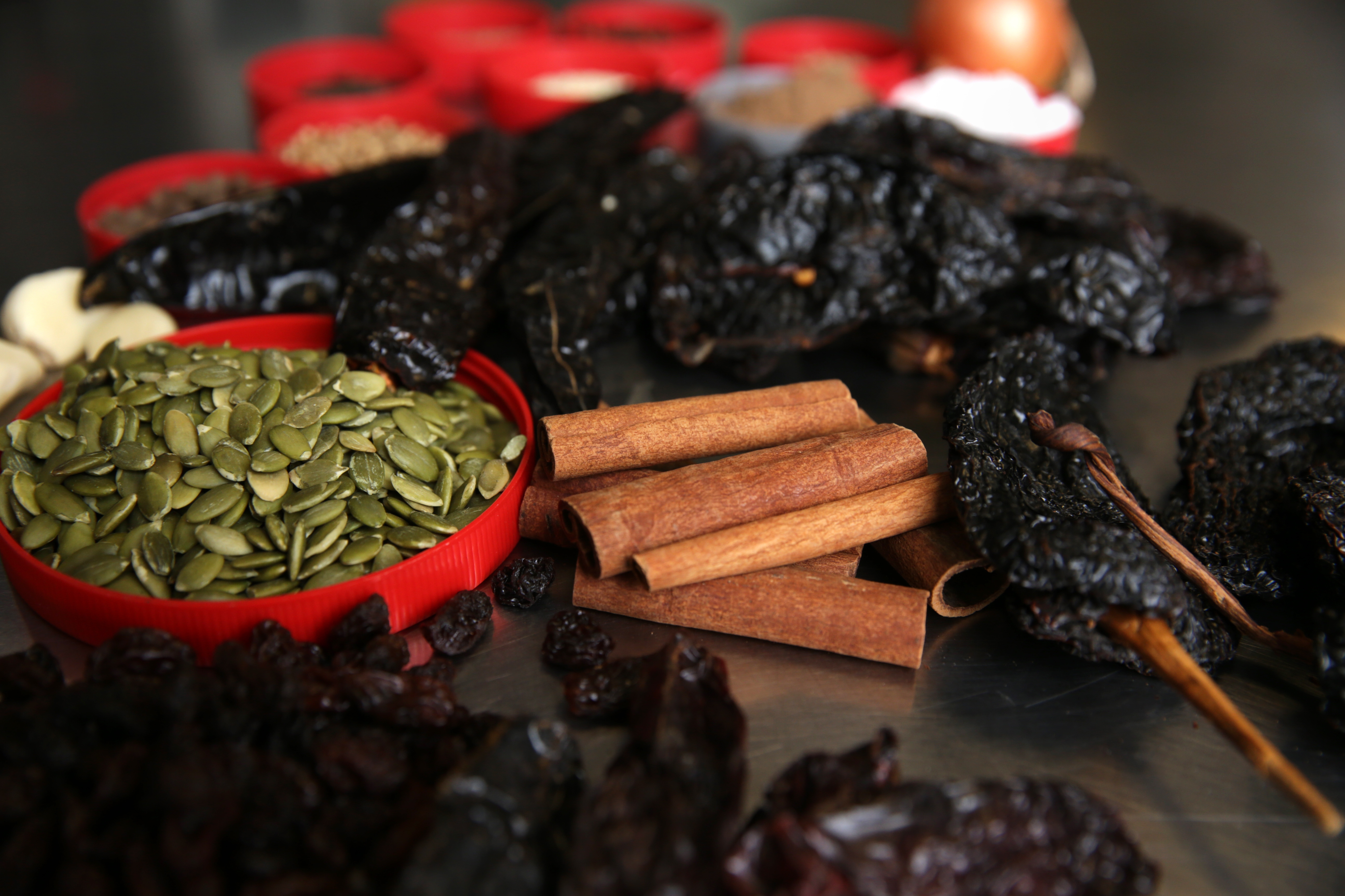 A display of Commonwealth Kitchen ingredients in Dorchester