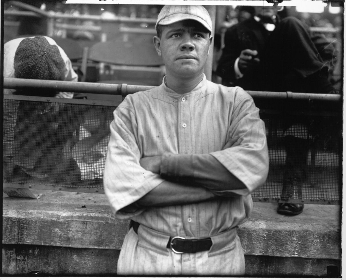 Babe Ruth in his uniform at Fenway Park in 1915 is also available.