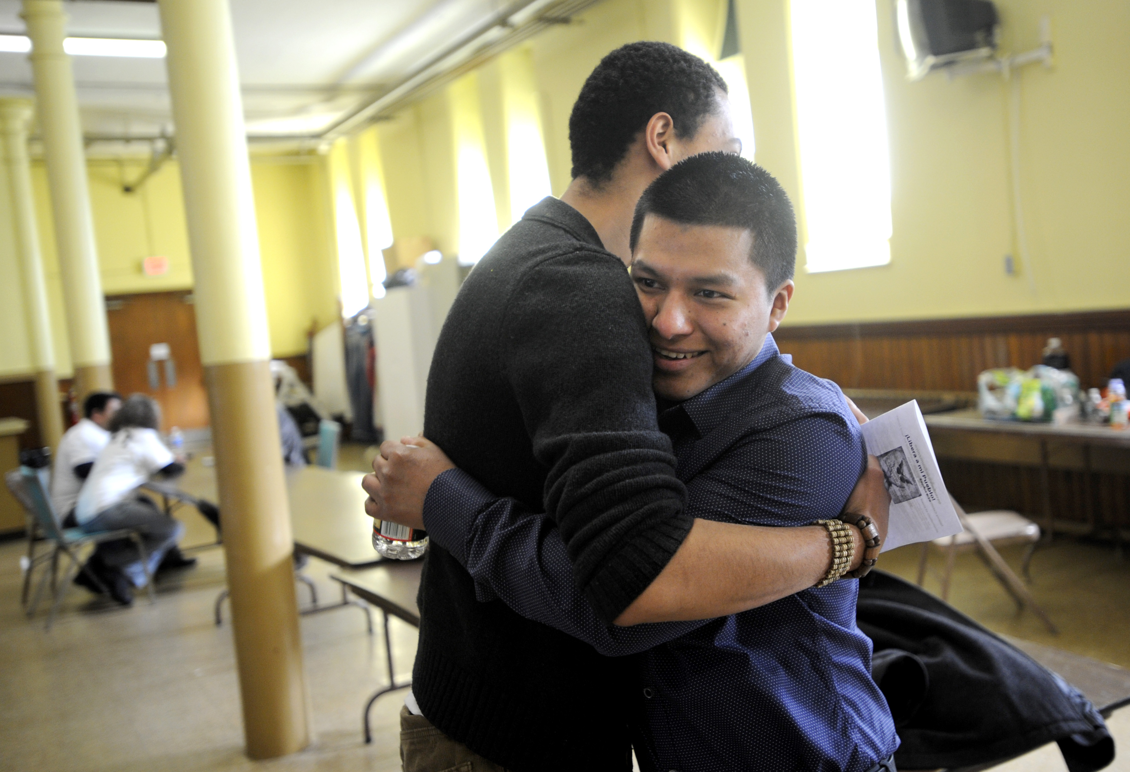 Luis Gomez’s mother was arrested during a raid at a New Bedford factory.