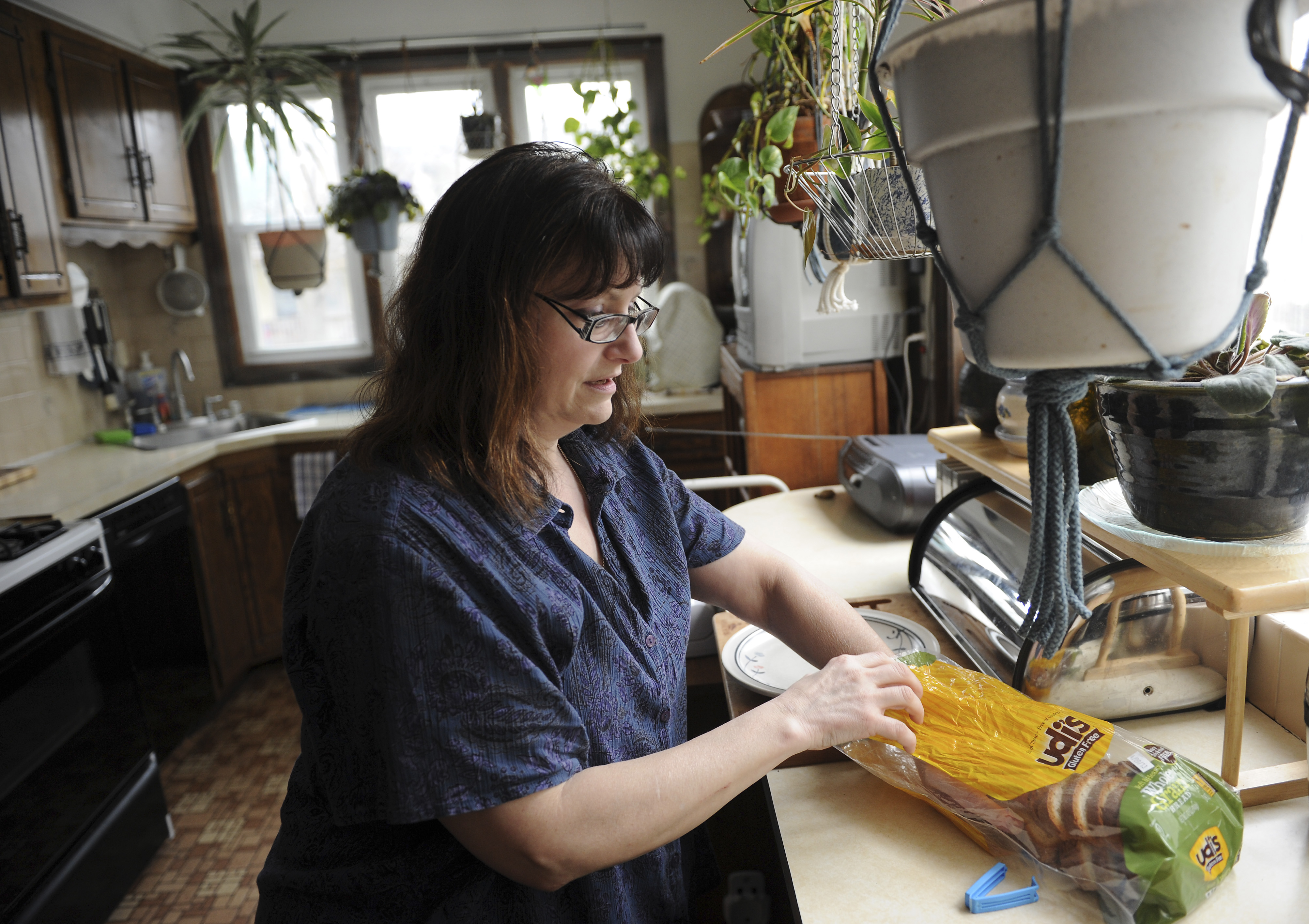 Vicki Rowland of Watertown stopped eating gluten a few months ago to see if it might help her stomach troubles.