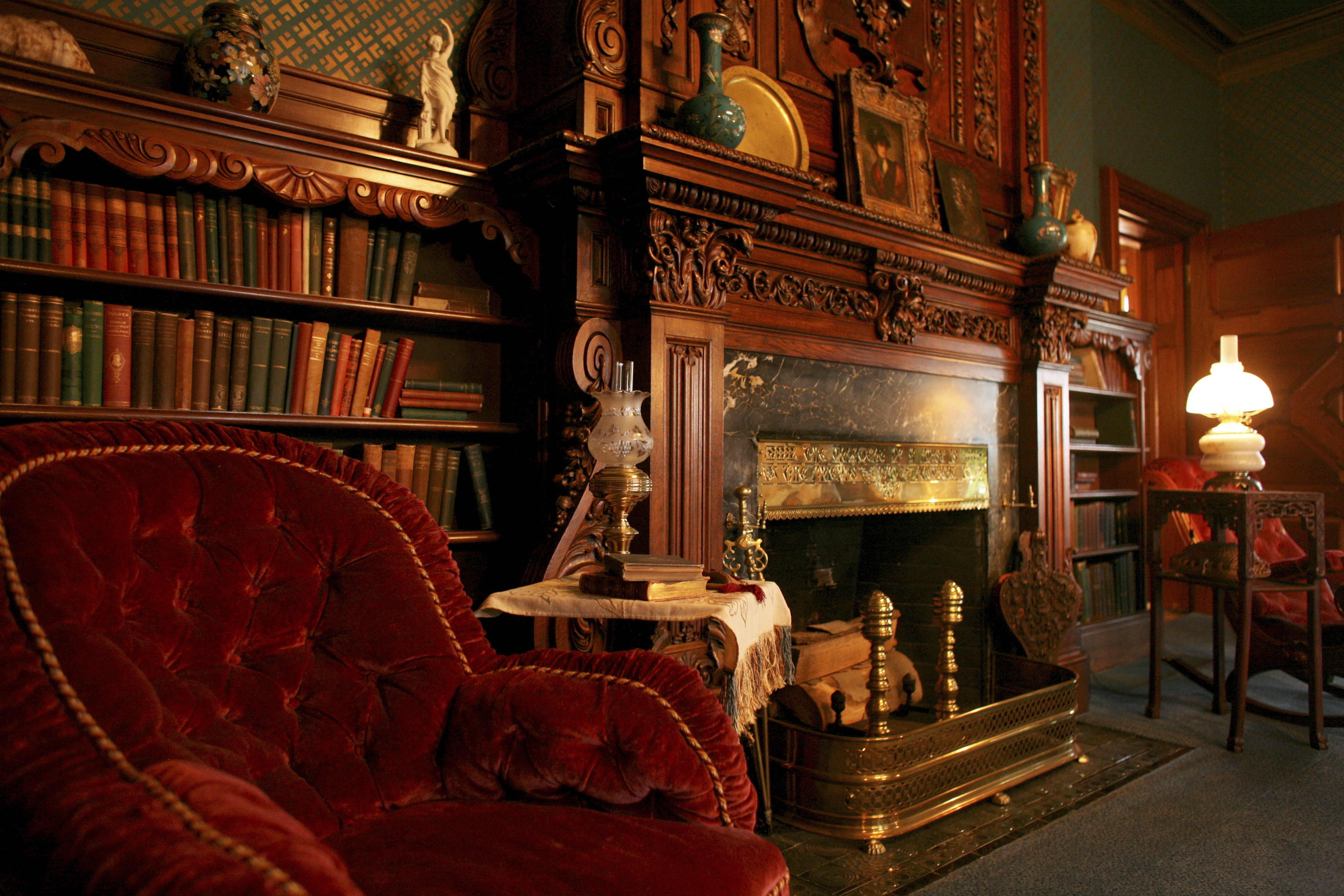 Mark Twain's library in Hartford, Conn.