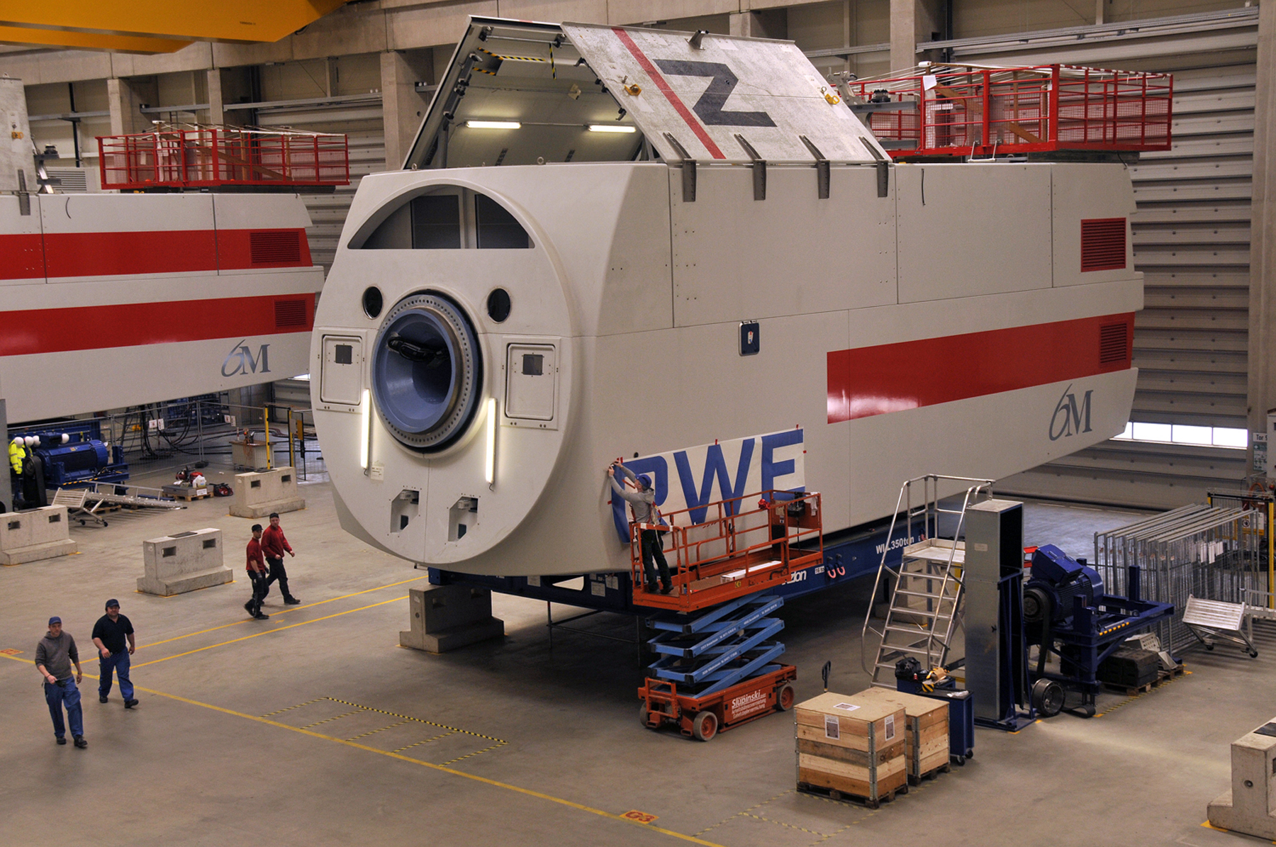 Turbine housing components in Bremerhaven were near completion.