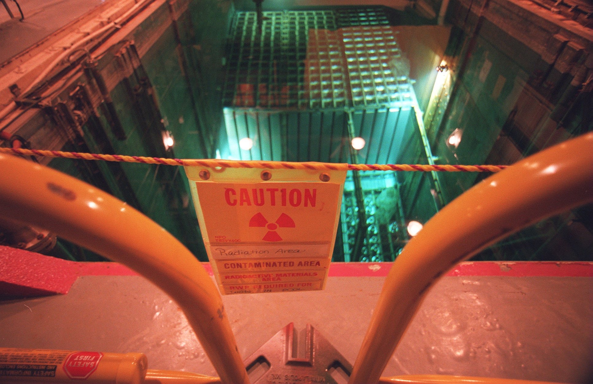 The spent fuel storage pool at Yankee Rowe in 1995.