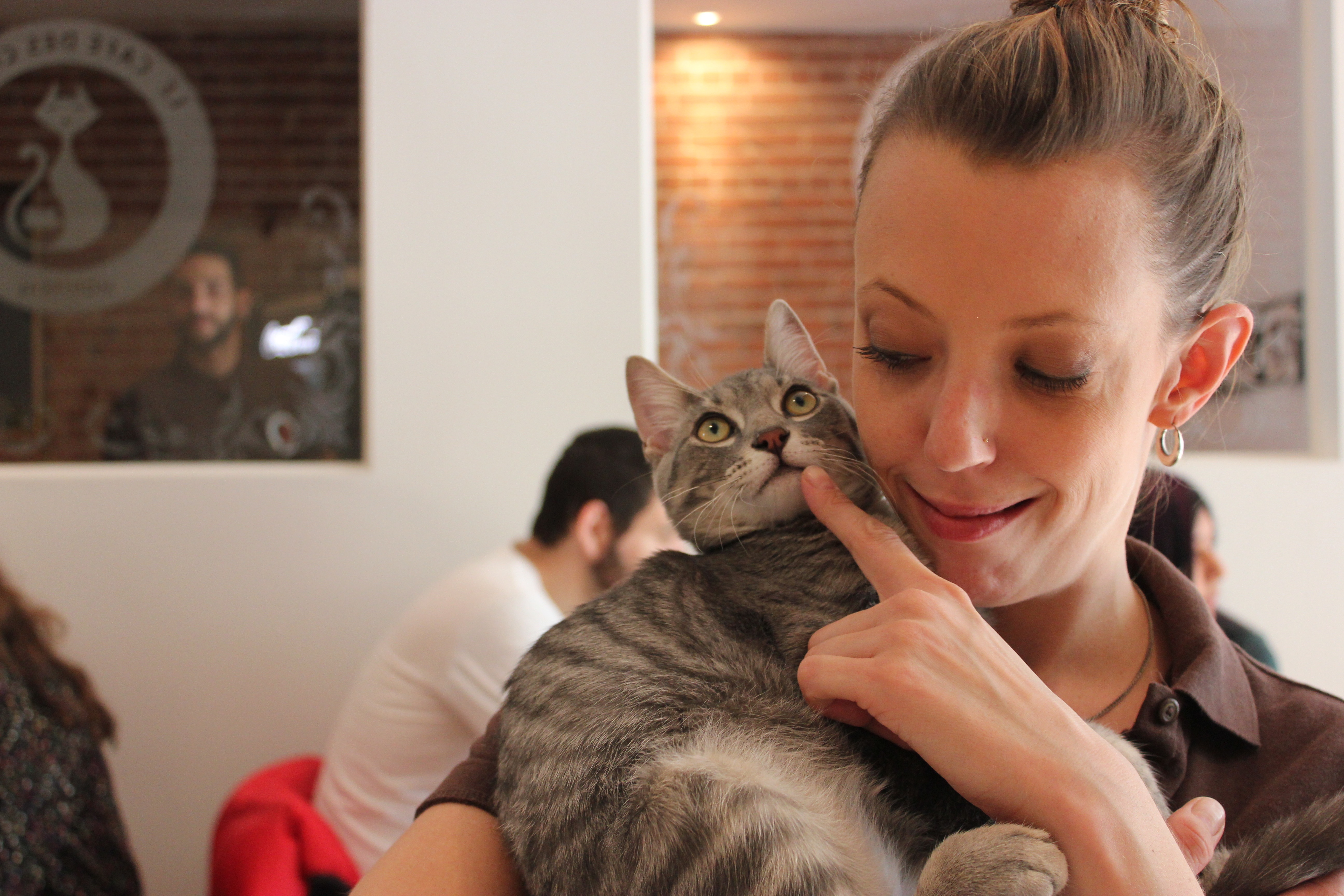 Nadine Spencer is co-owner of Cafe des Chats, the first cat cafe in North America. The Montreal cafe’s slogan is “Le chat est Roi!”