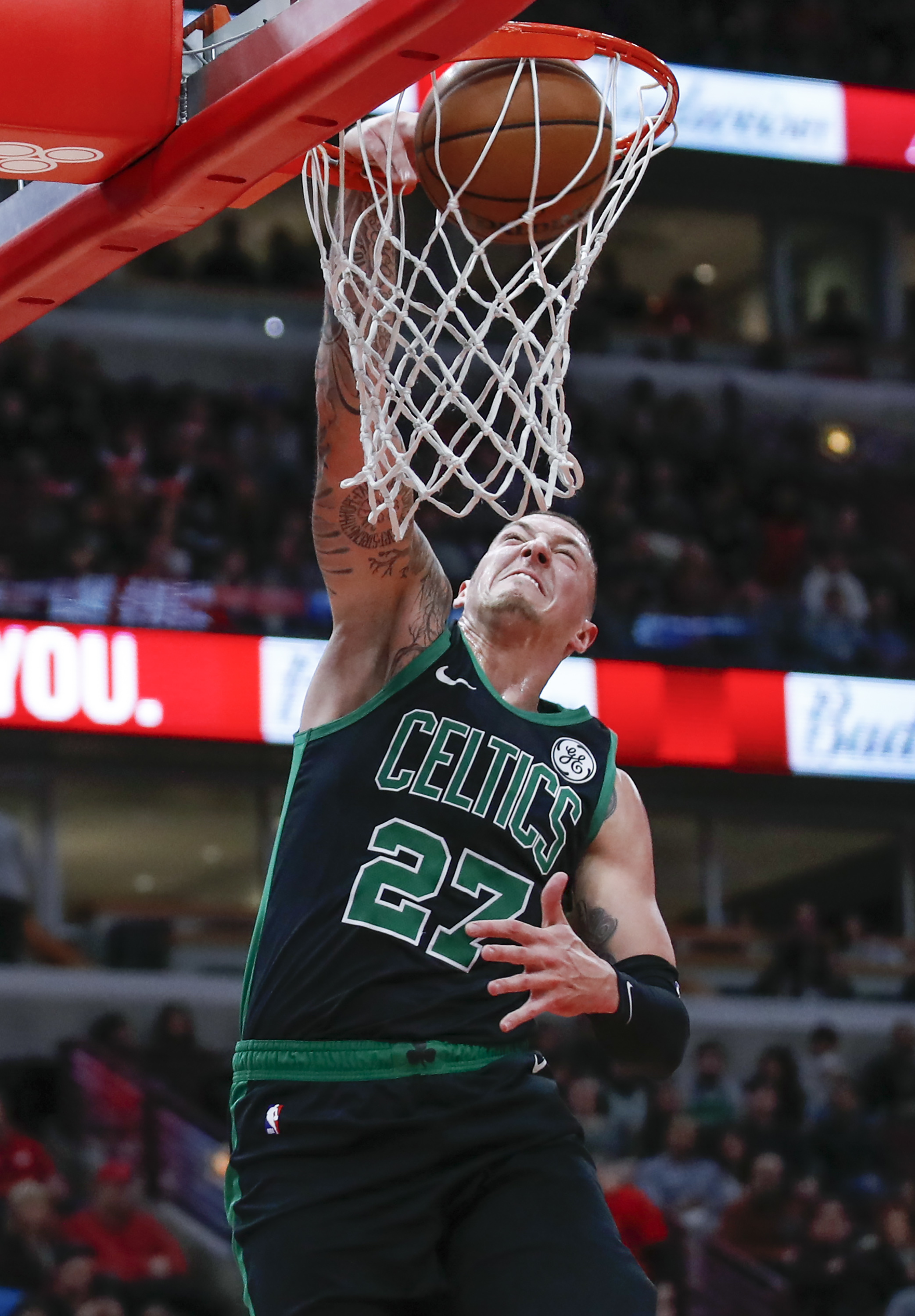 Daniel Theis made the most of his first start since February with a career-high 22 points, two of which came on this second-half slam.