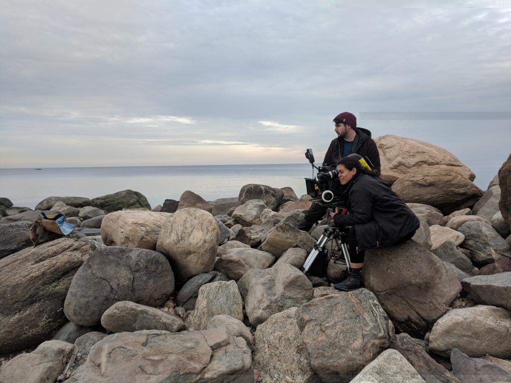 Cinematographer Katherine Castro on set.