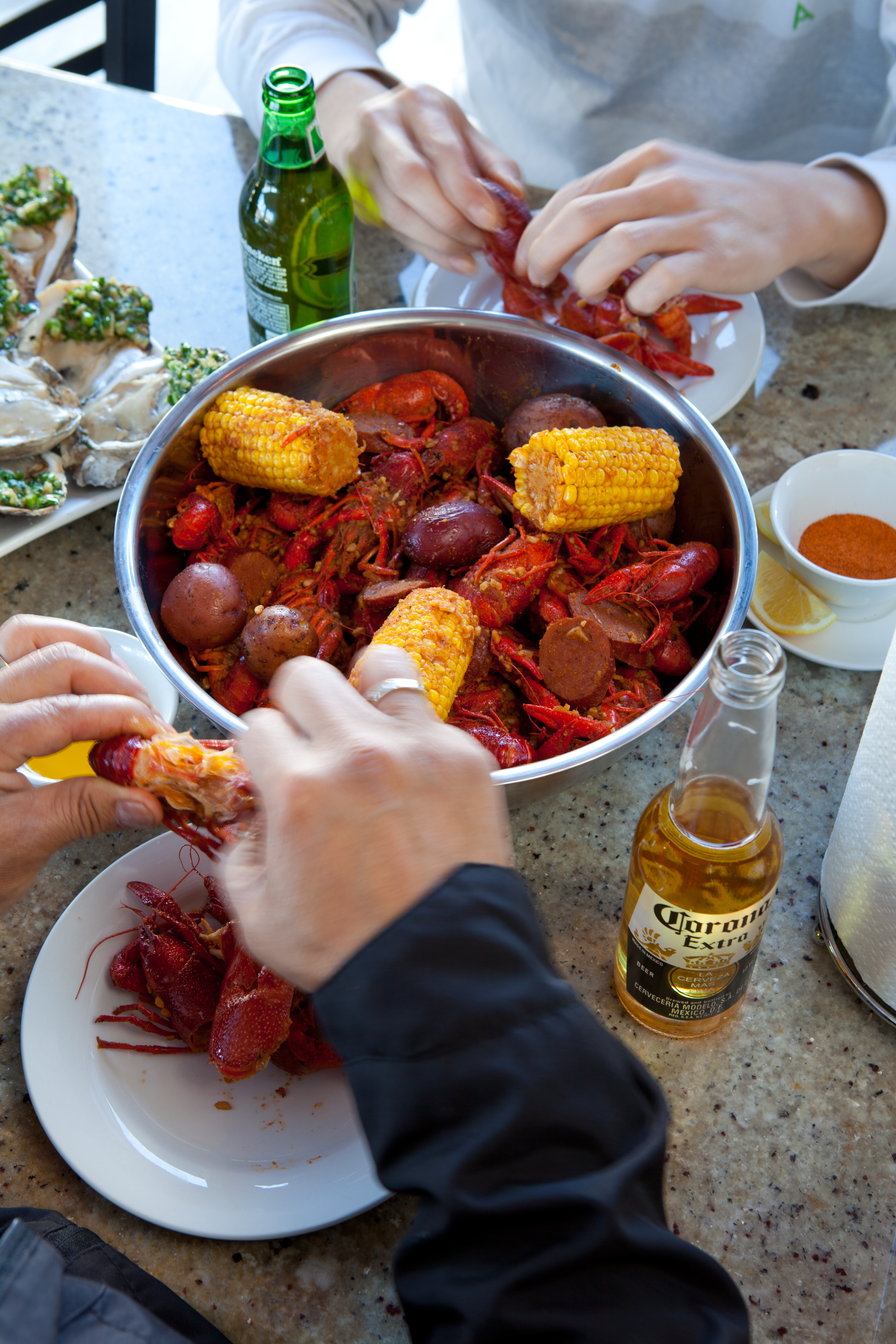 The Viet-Cajun crawfish at Crawfish & Noodles.