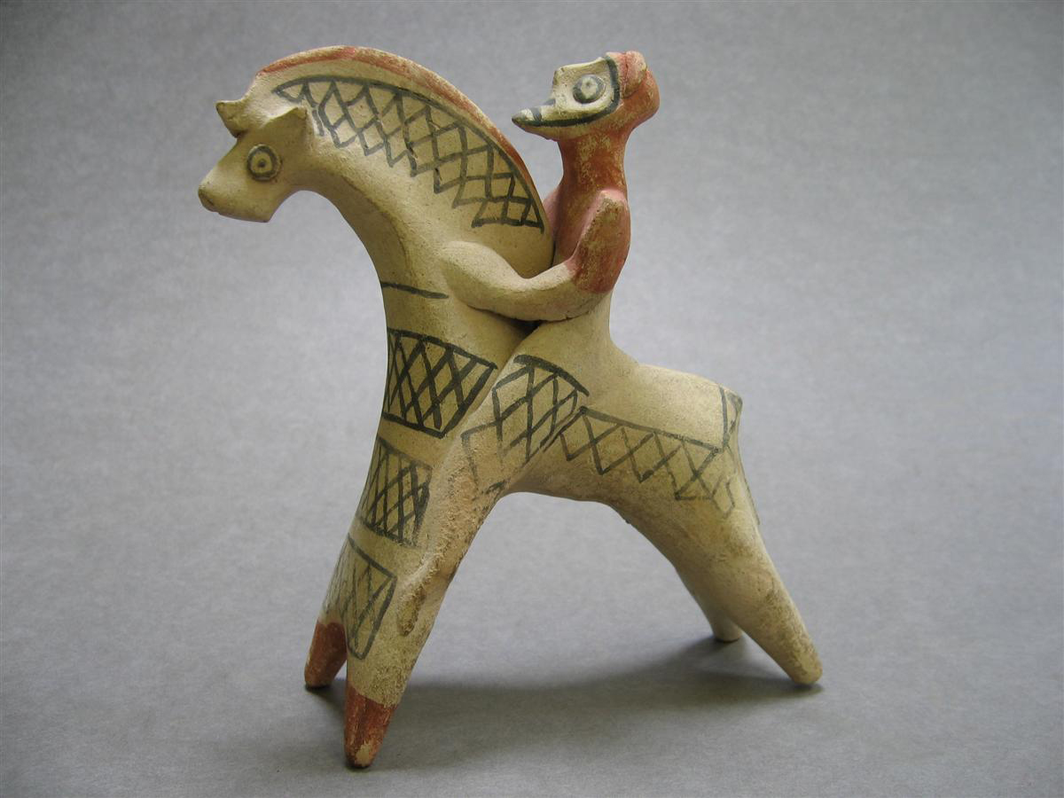 Hittite sculpture of horse and ride, circa 1,000 B.C.